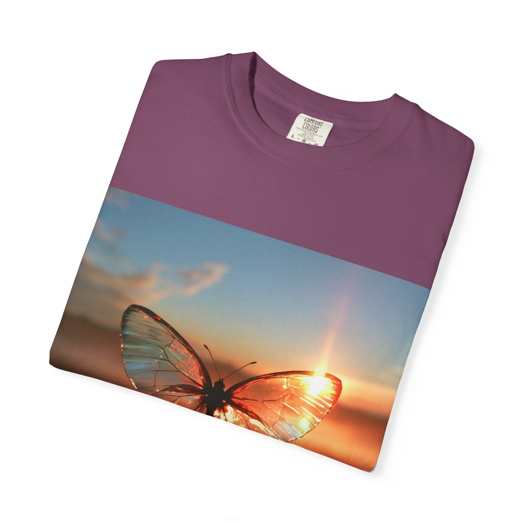 Glass butterfly tee