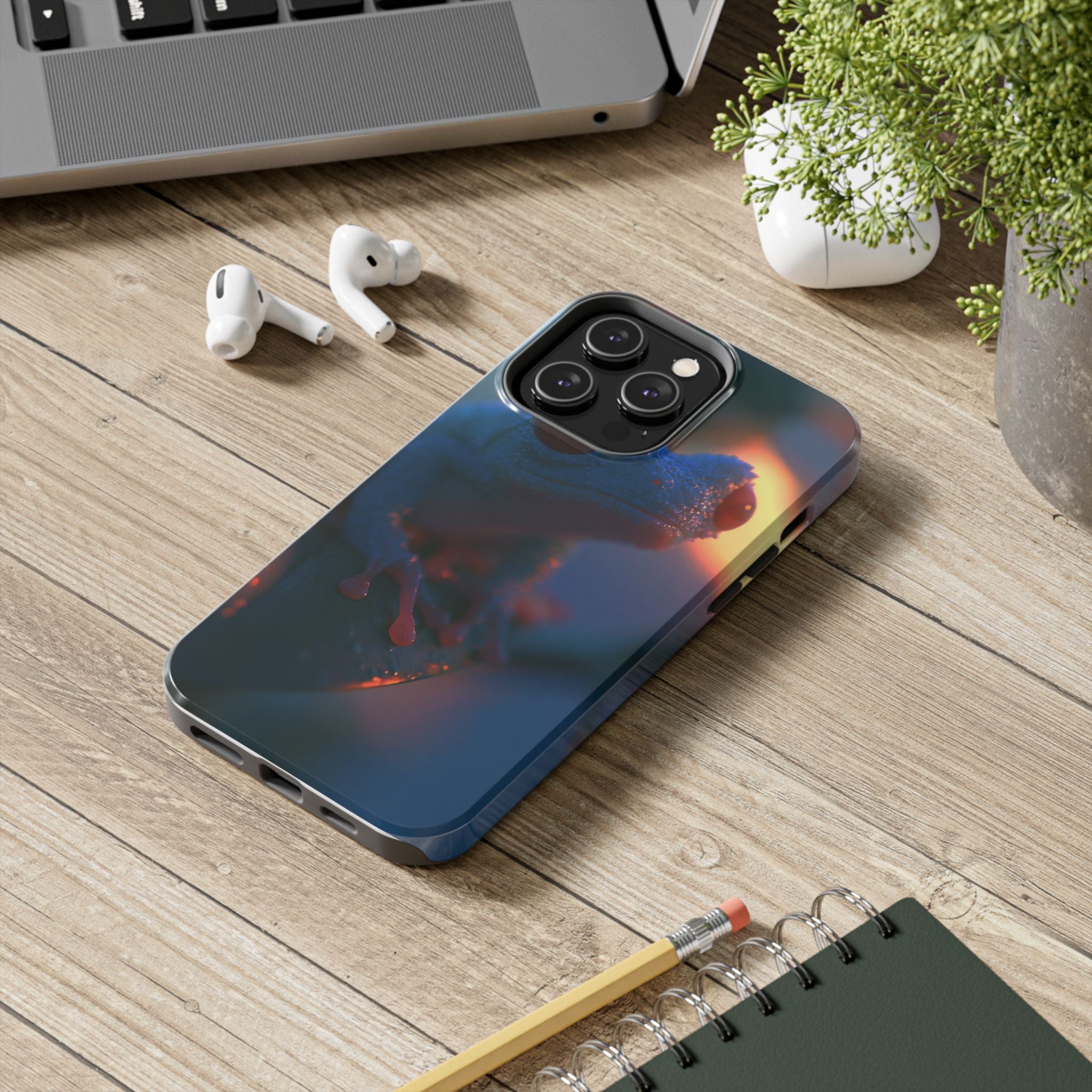 Sunset treefrog phone case