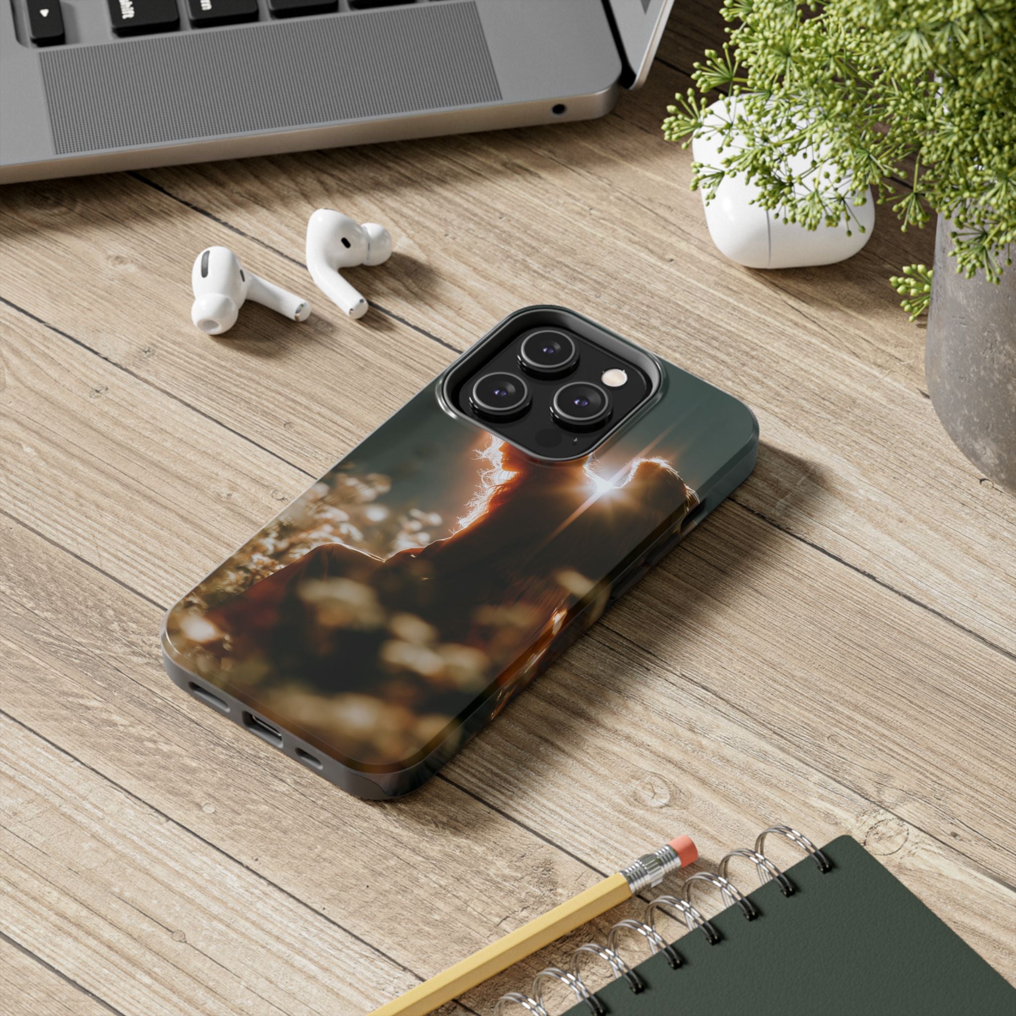 Thoughtful angel phone case