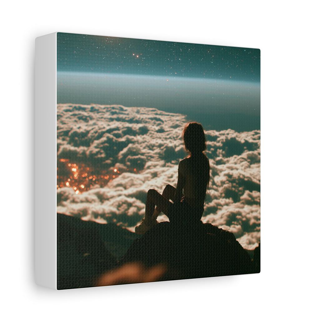 Lonely girl matte canvas print