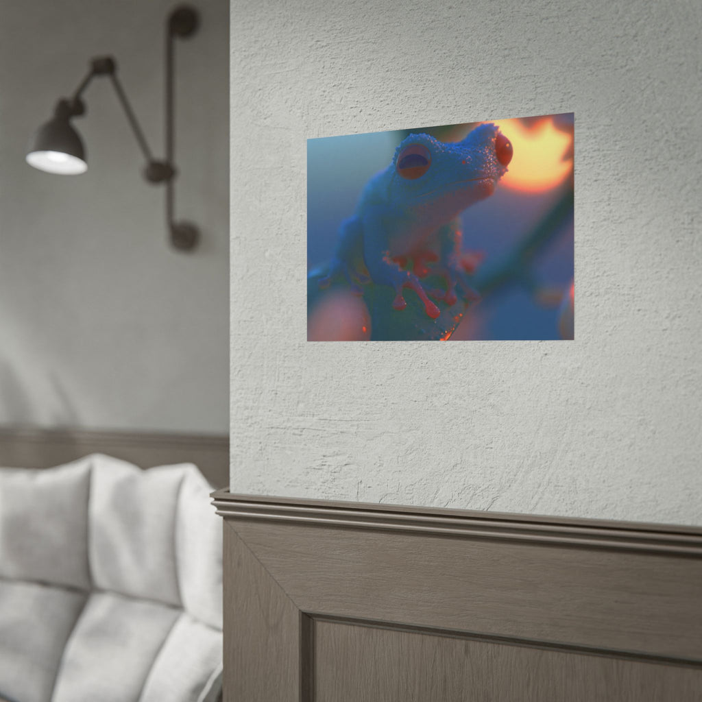 Sunset treefrog poster