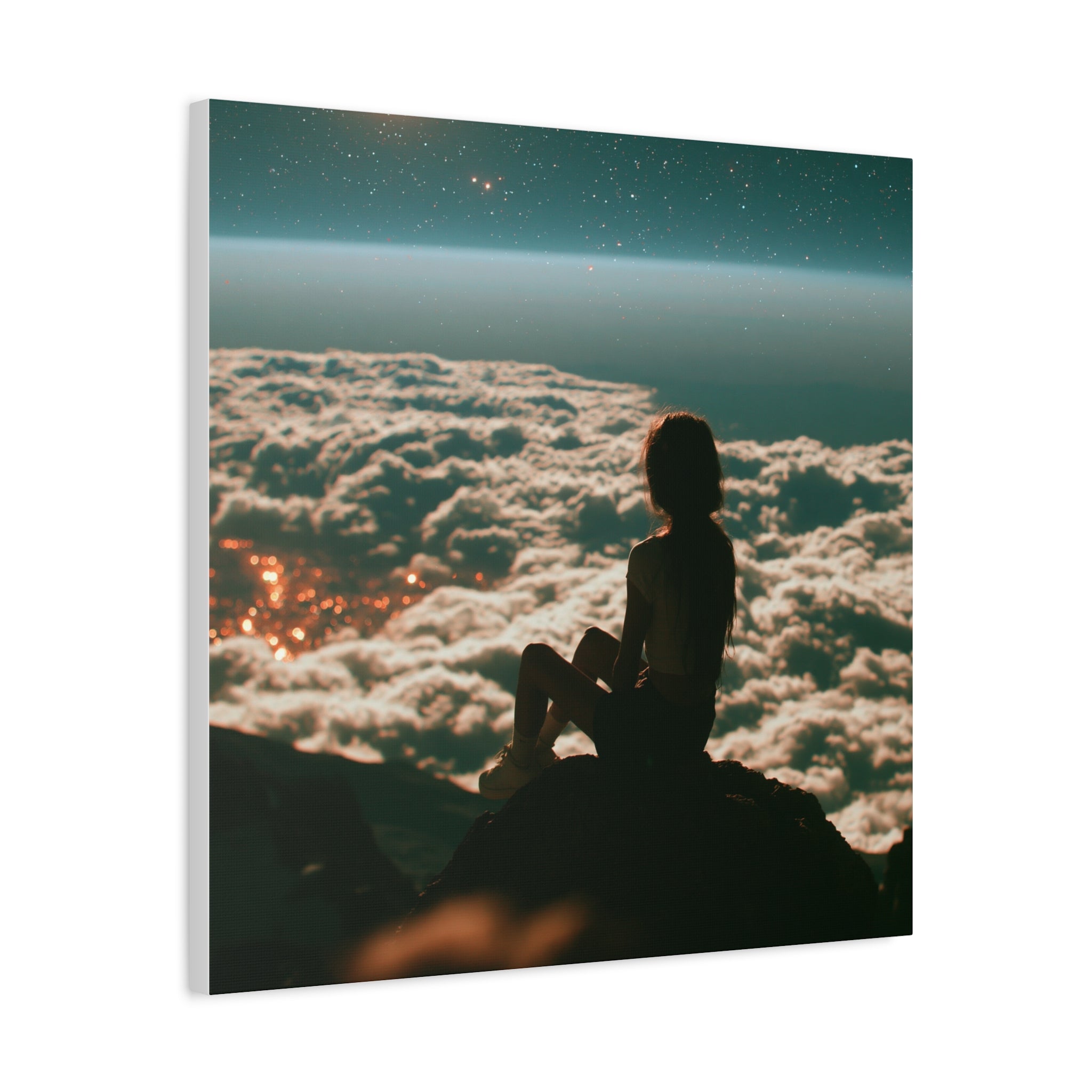 Lonely girl matte canvas print