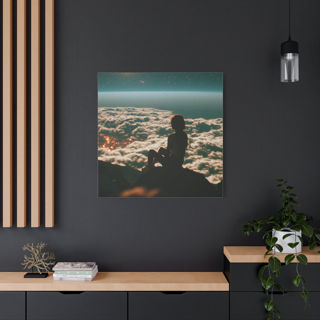 Lonely girl matte canvas print