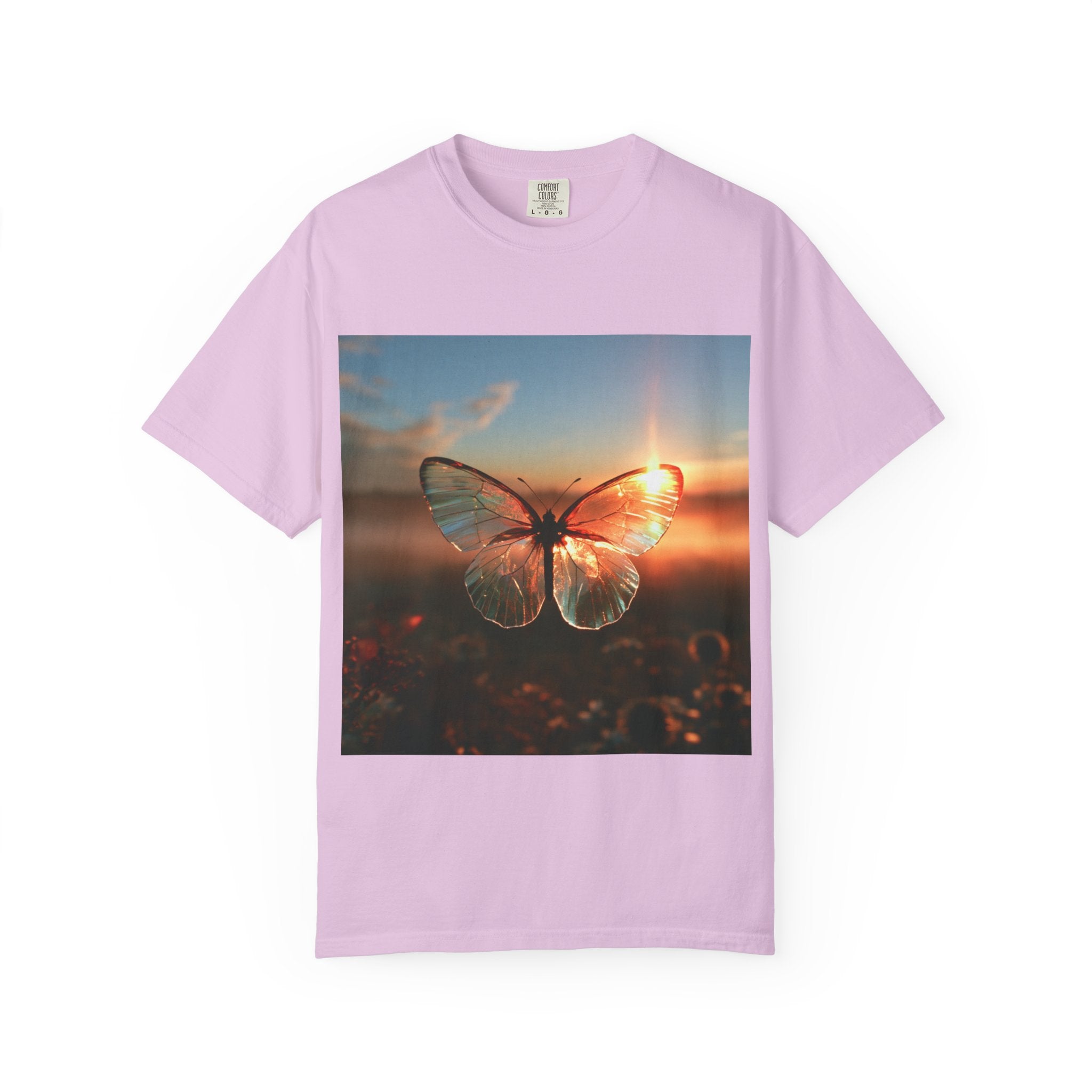 Glass butterfly tee