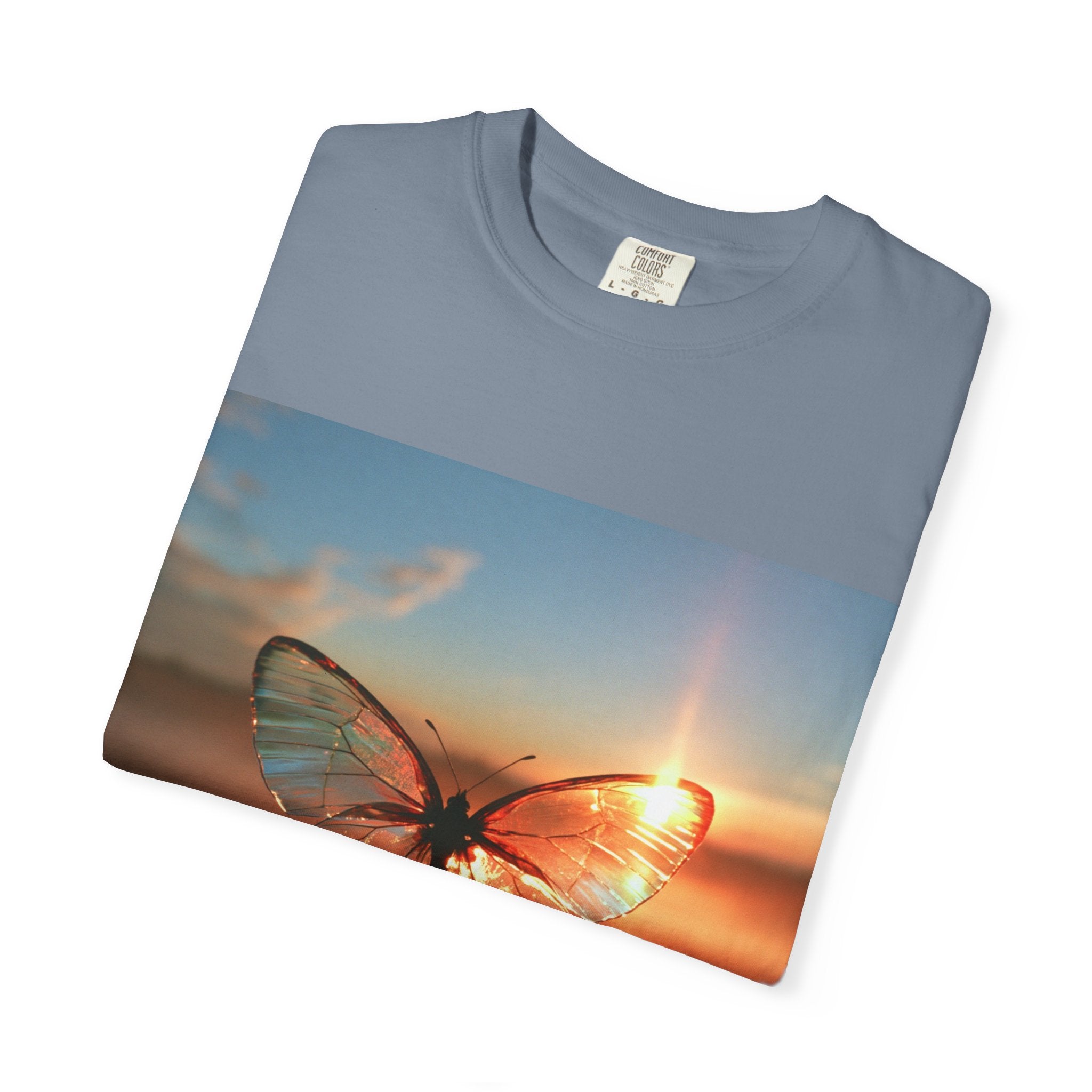 Glass butterfly tee