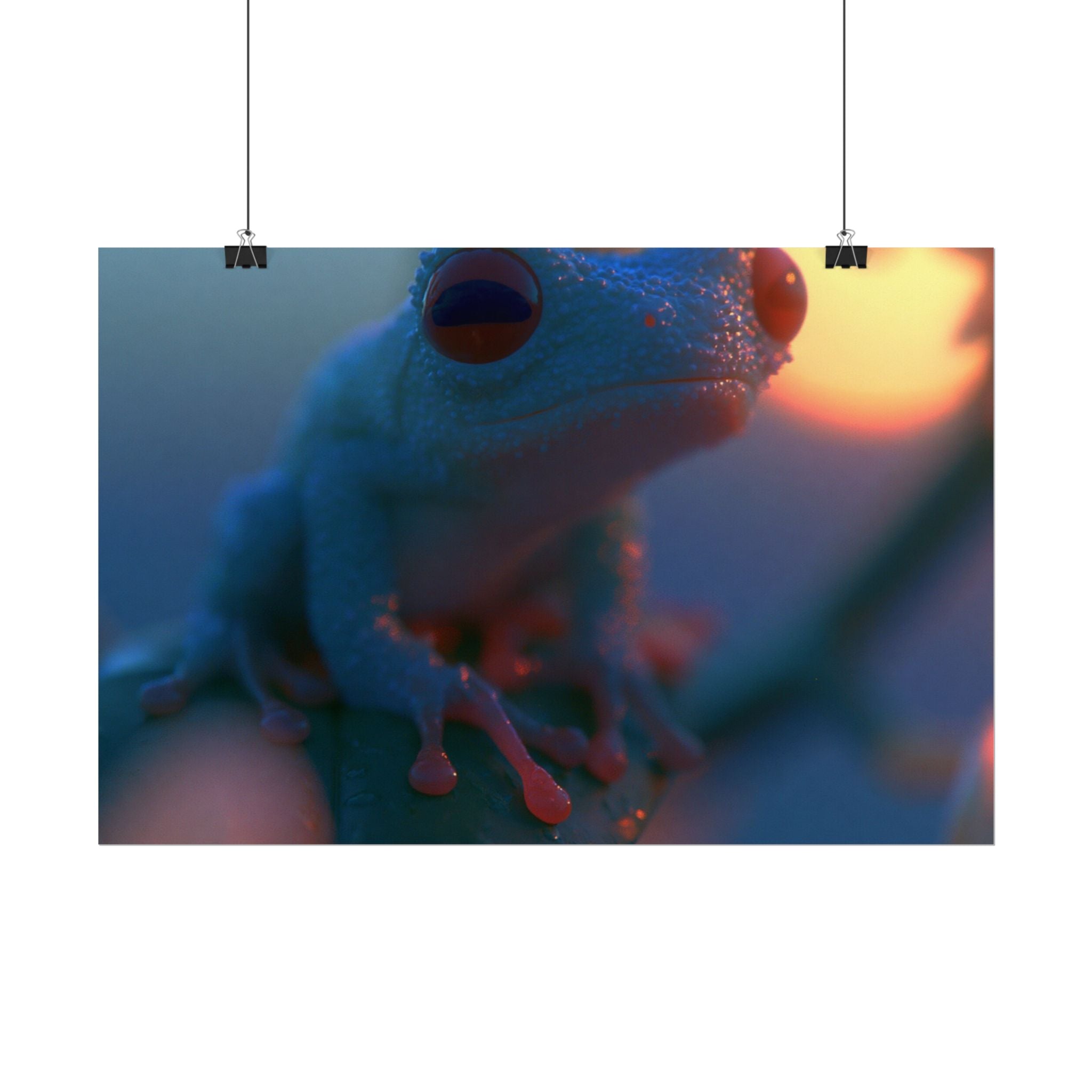 Sunset treefrog poster