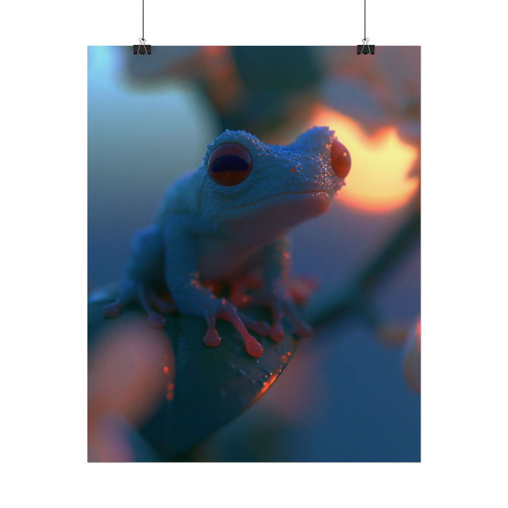Sunset treefrog poster