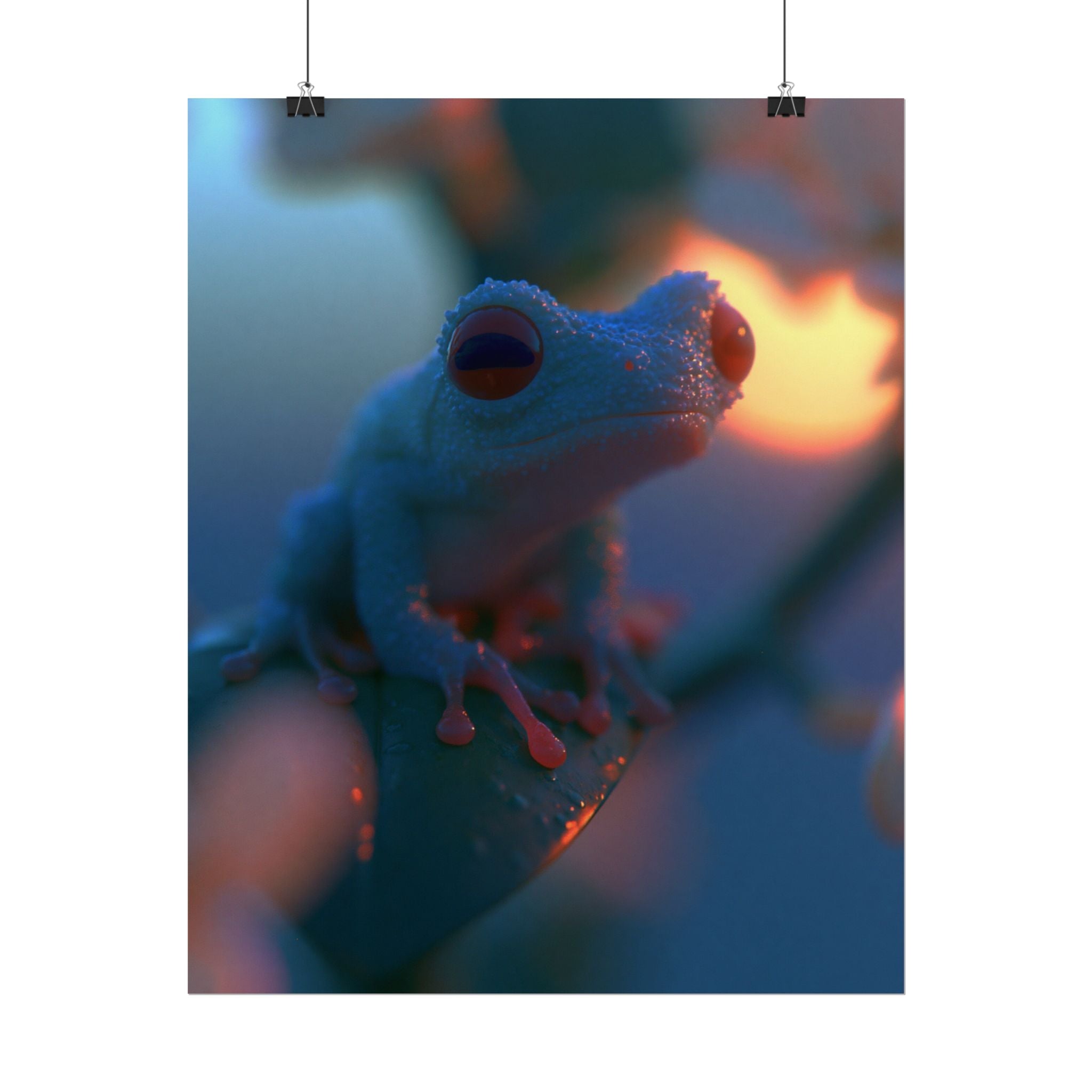 Sunset treefrog poster