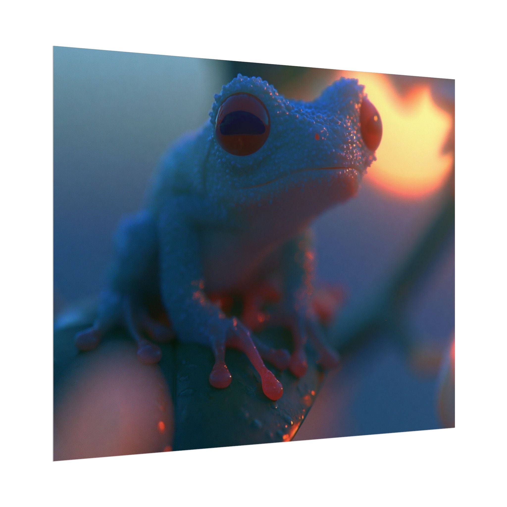 Sunset treefrog poster