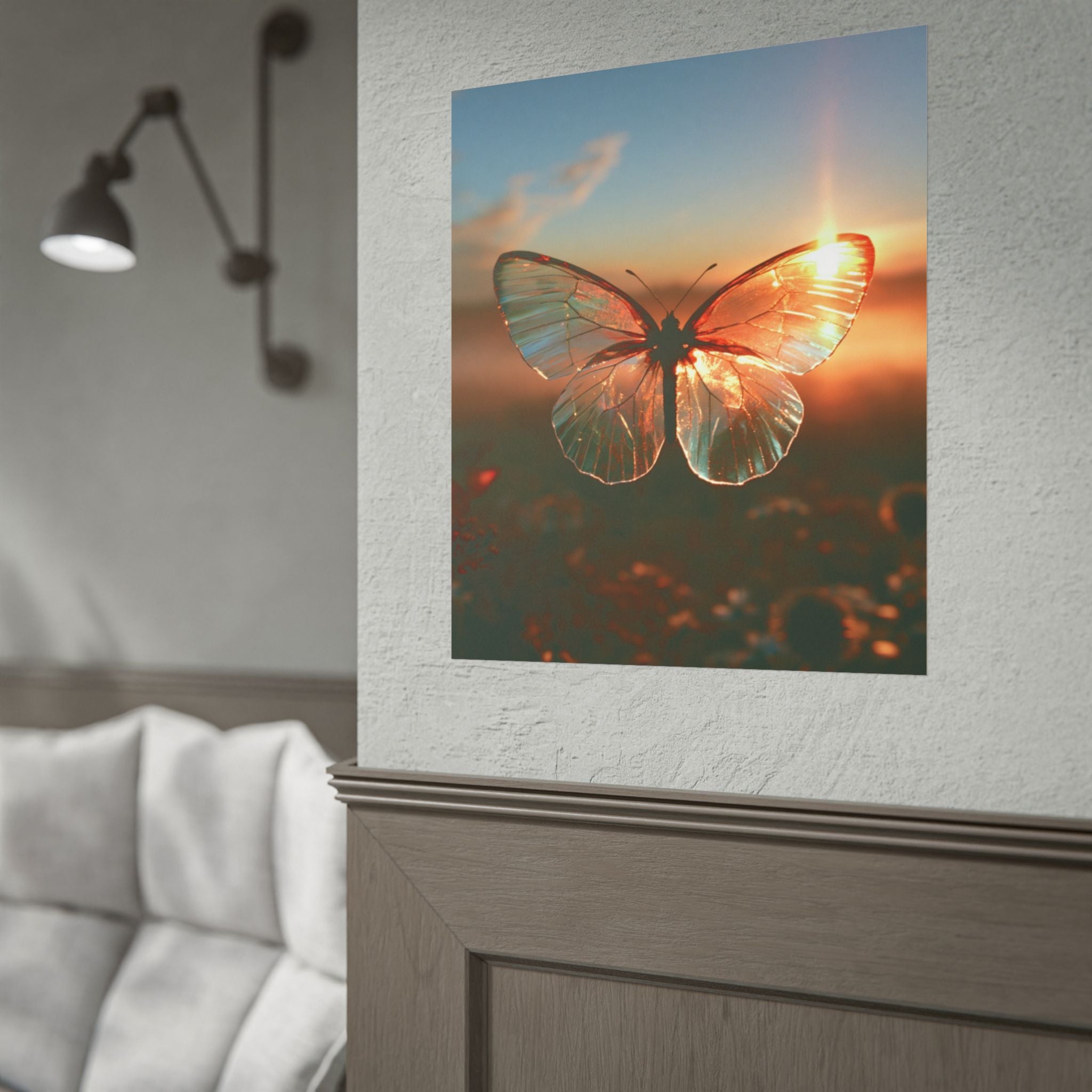 Glass butterfly poster