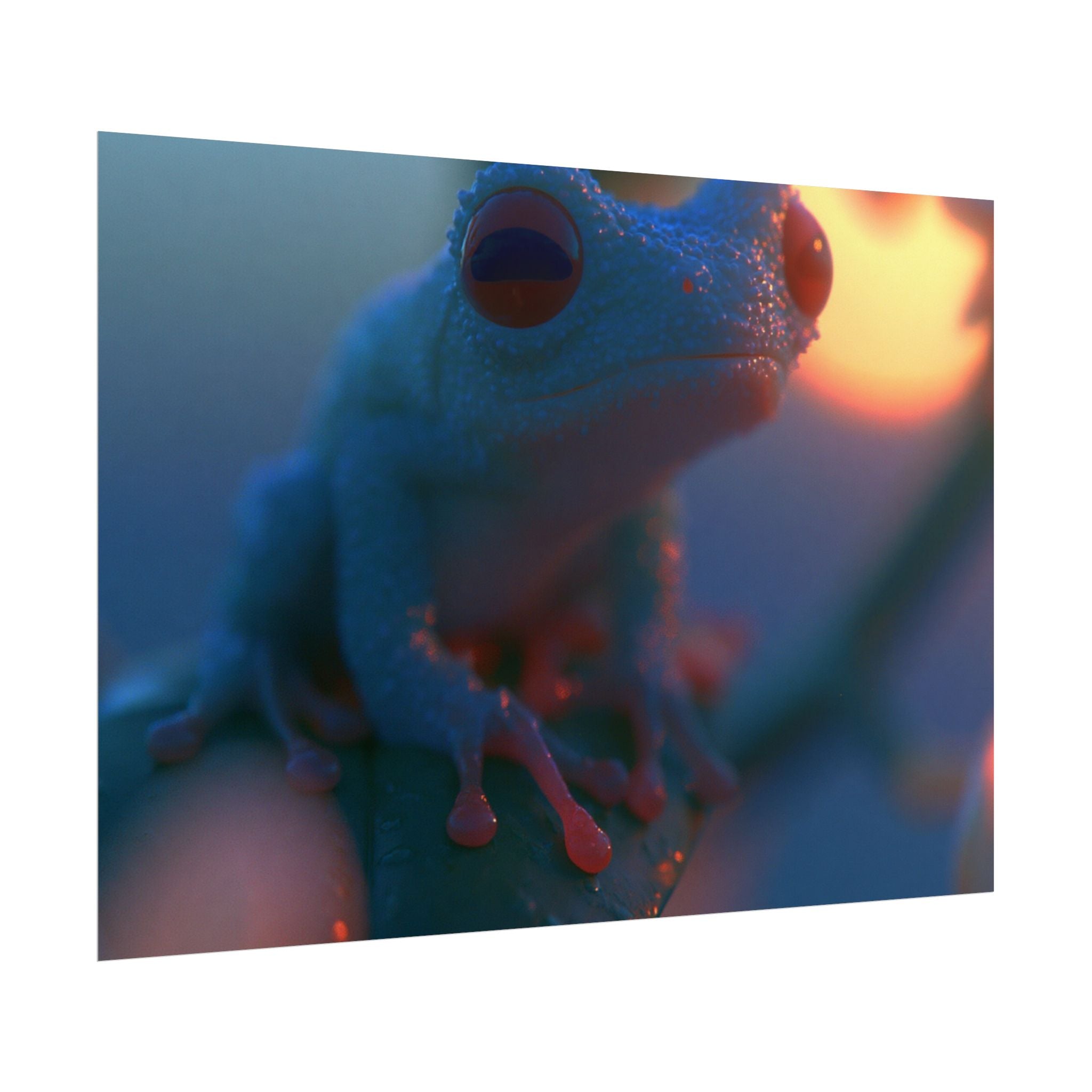 Sunset treefrog poster