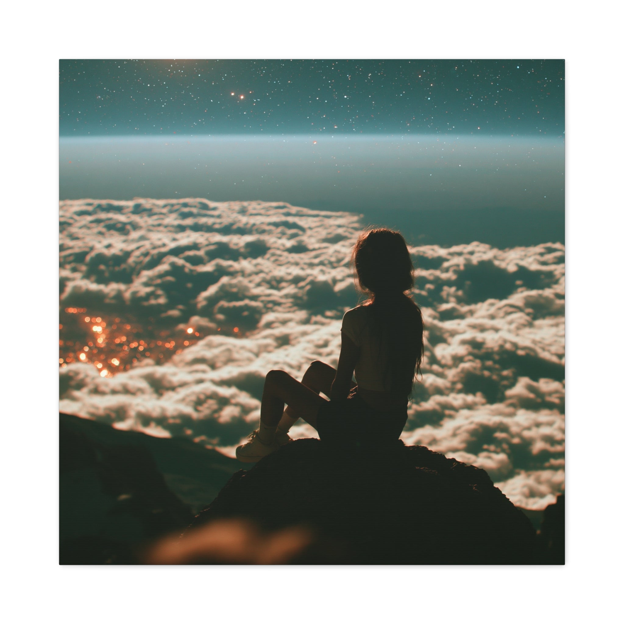 Lonely girl matte canvas print