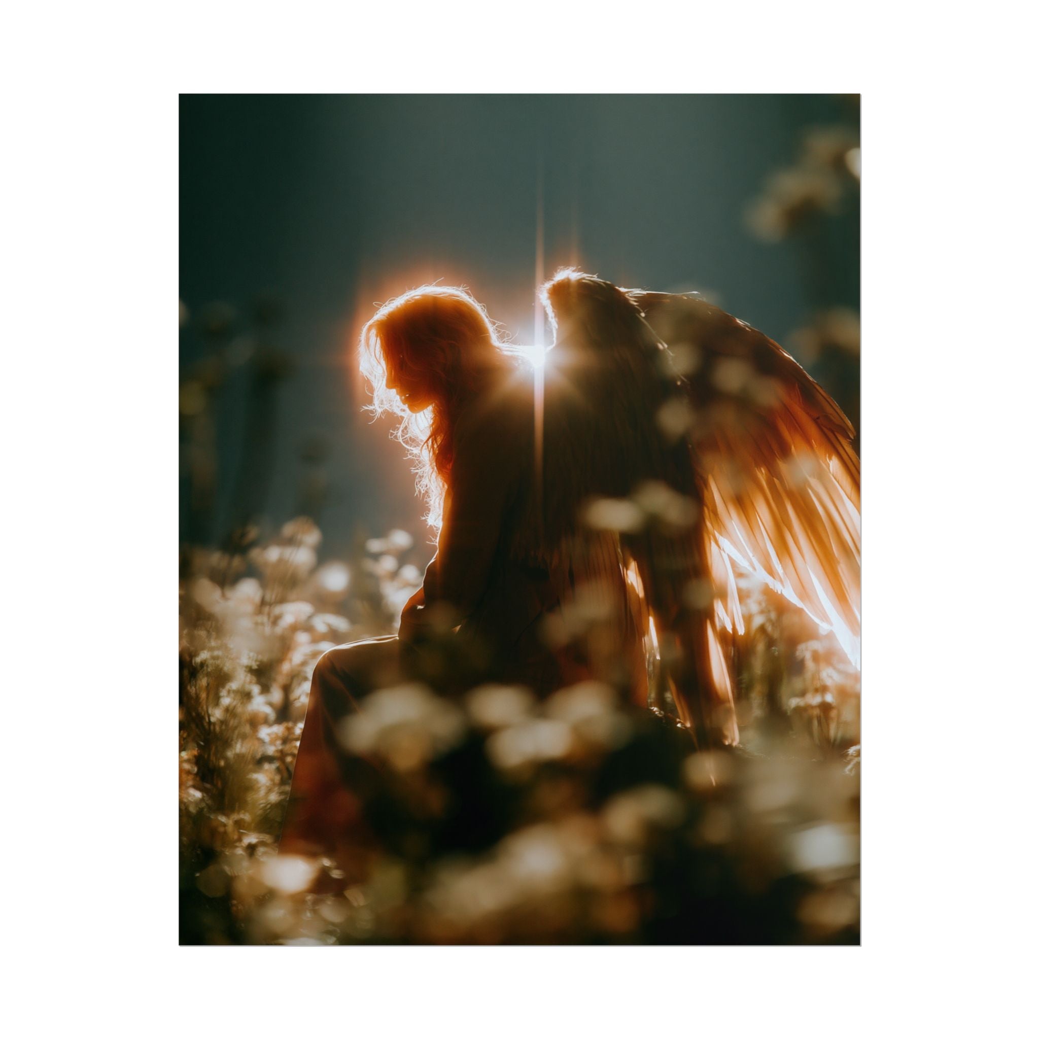 Thoughtful angel poster