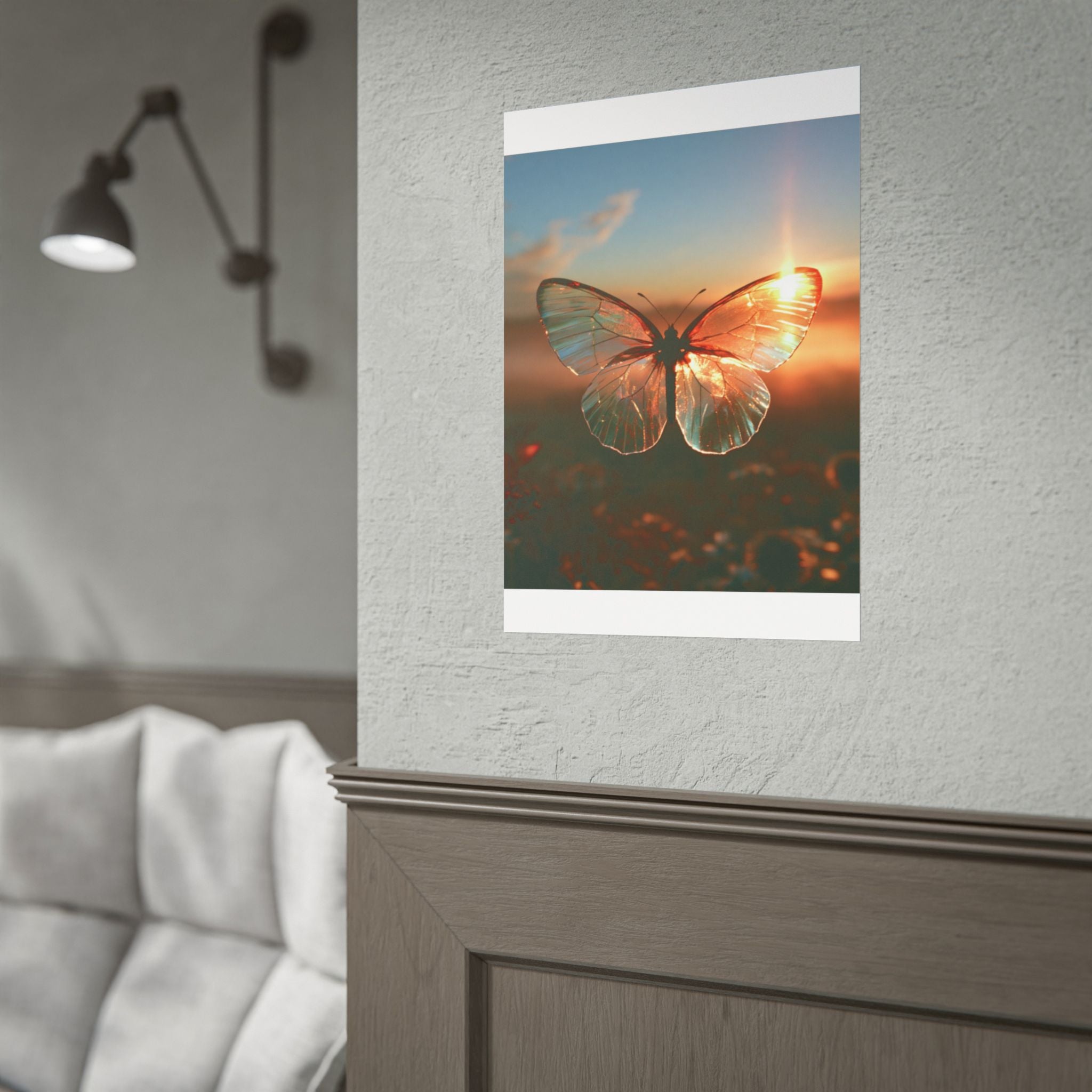 Glass butterfly poster