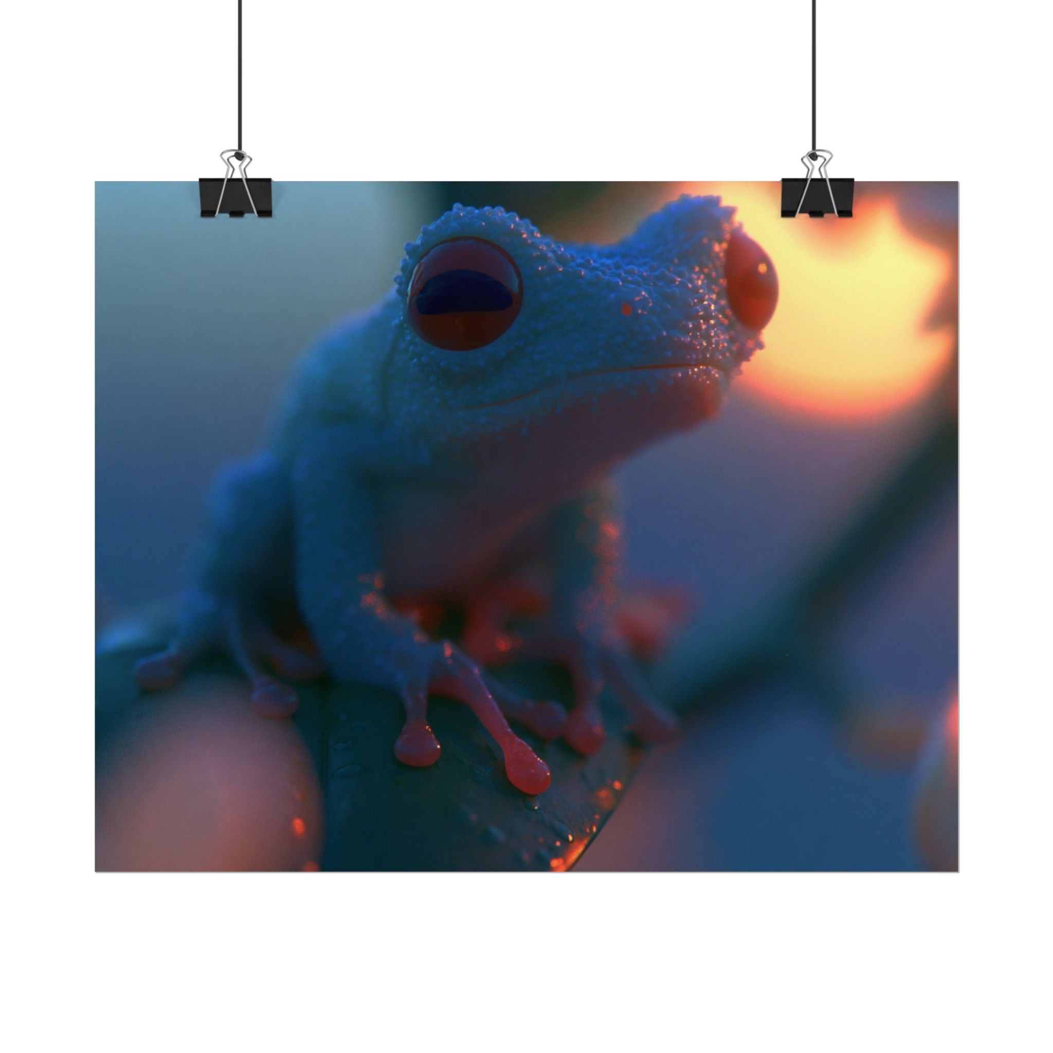 Sunset treefrog poster