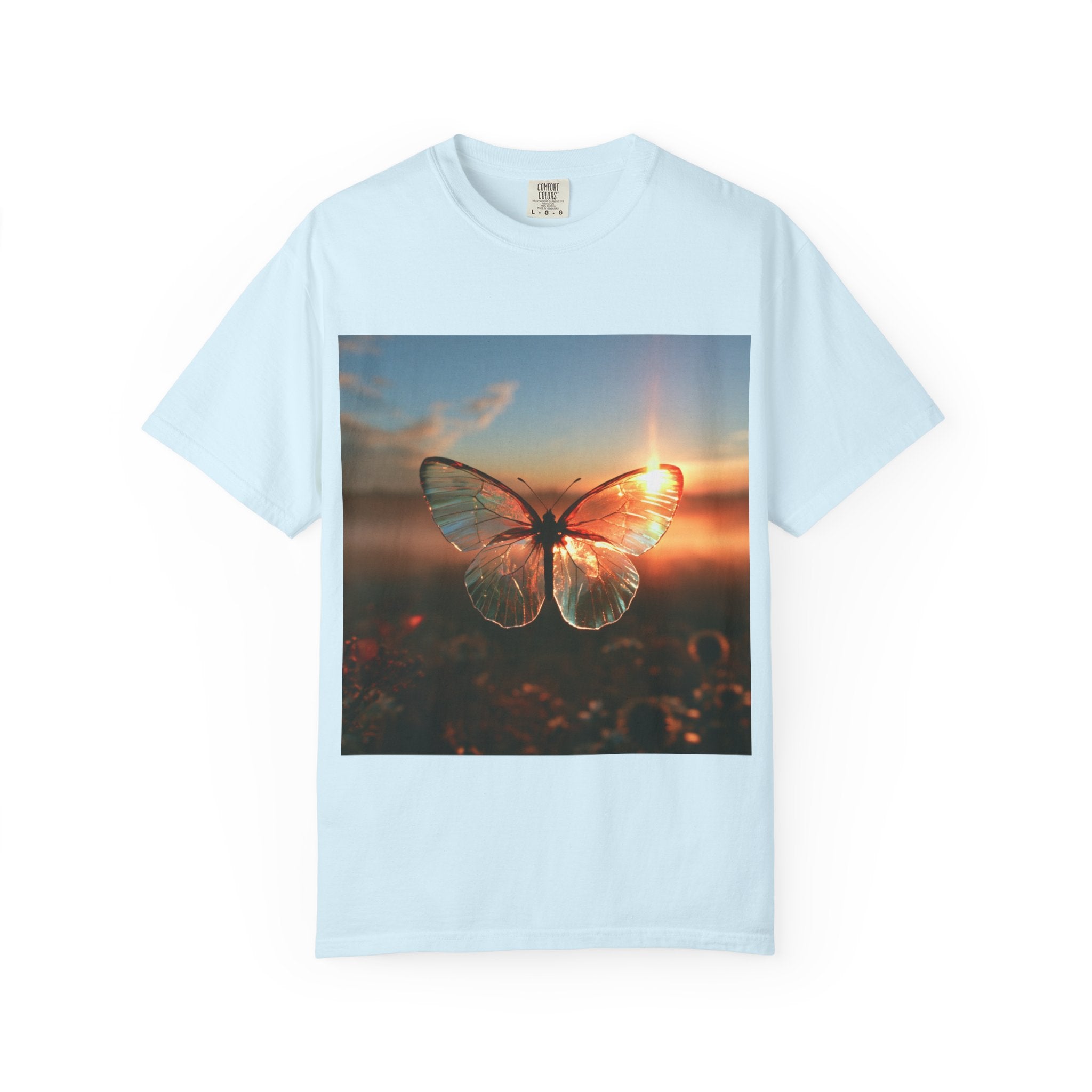 Glass butterfly tee