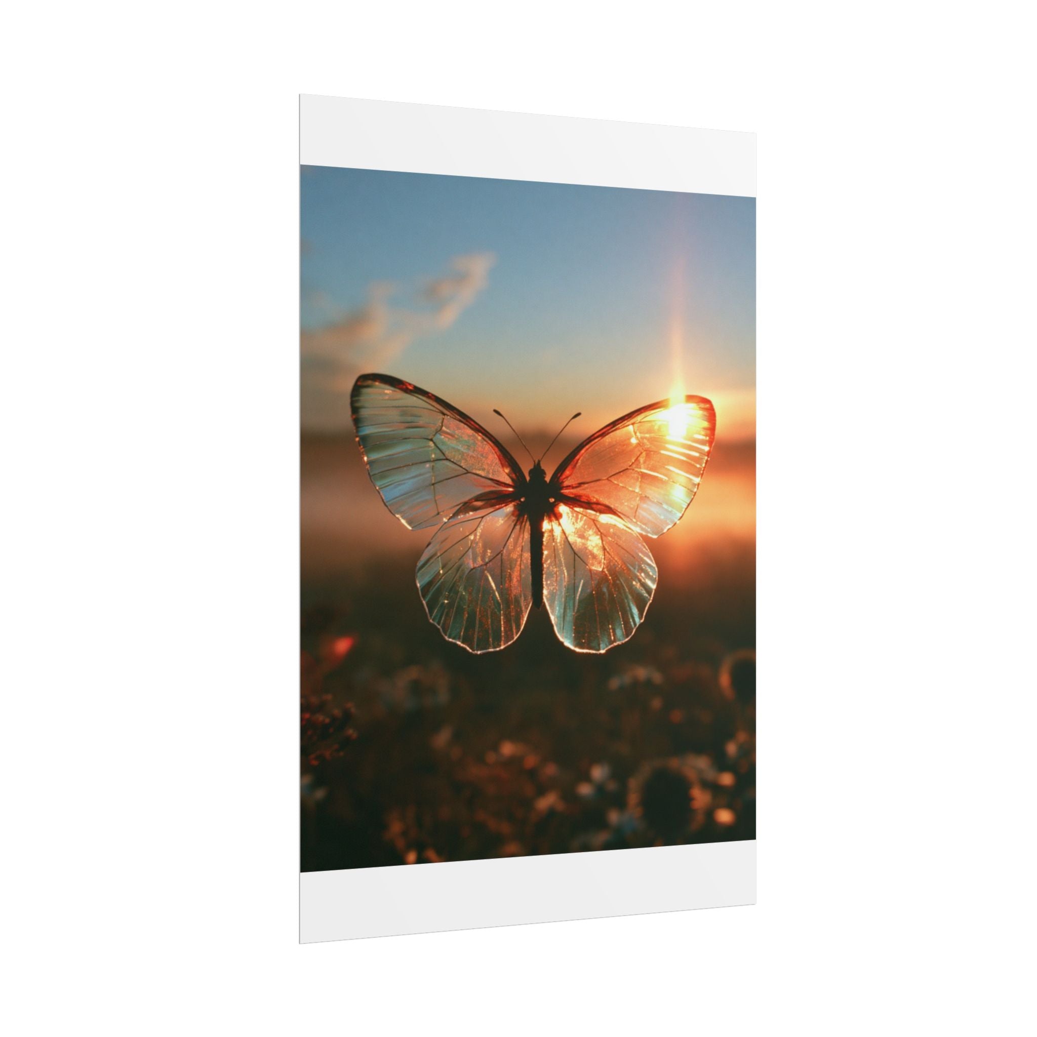 Glass butterfly poster