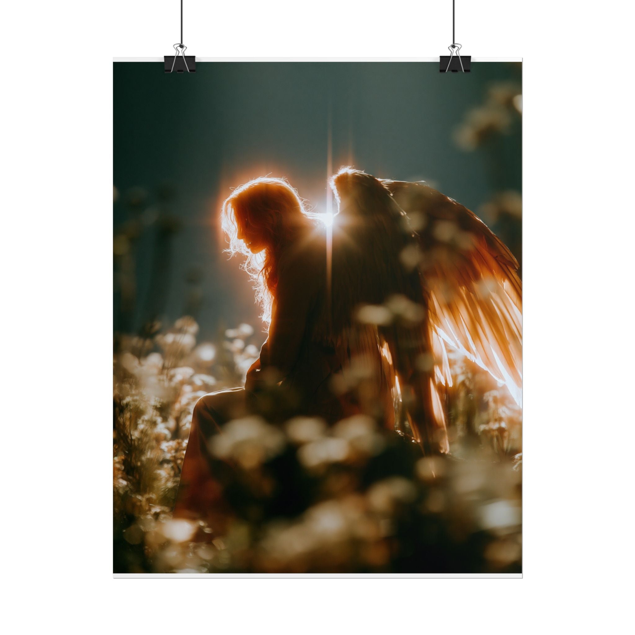 Thoughtful angel poster