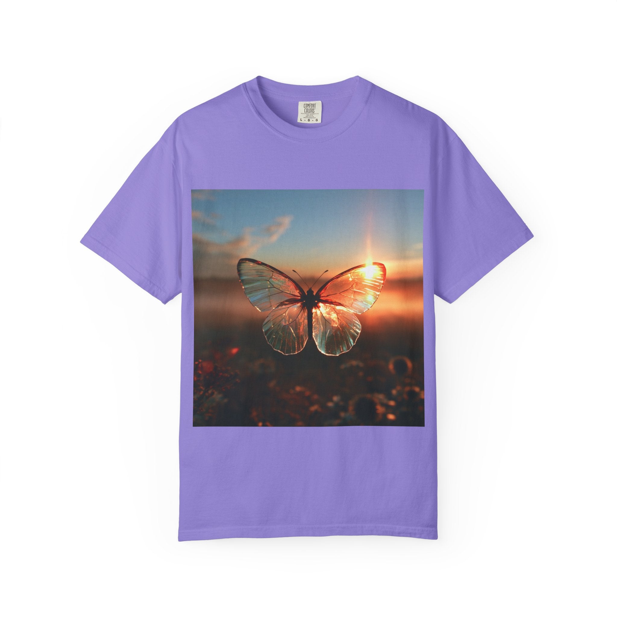 Glass butterfly tee