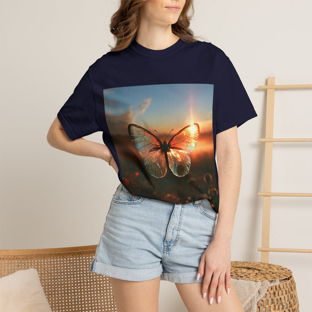 Glass butterfly tee