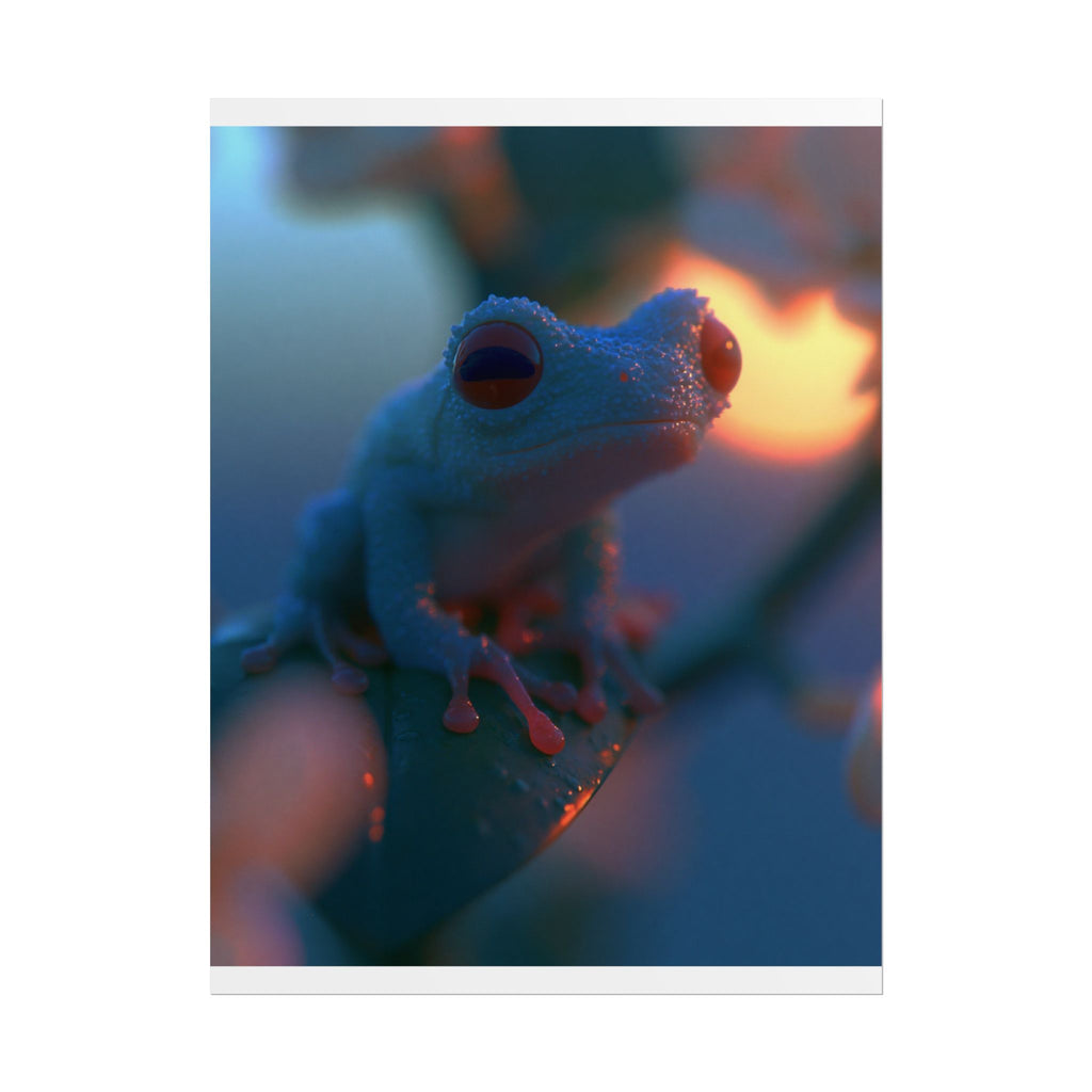 Sunset treefrog poster