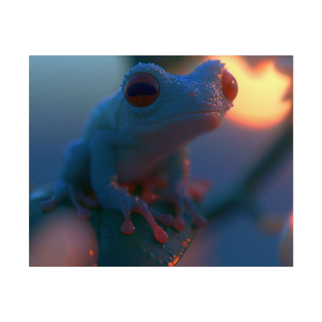 Sunset treefrog poster