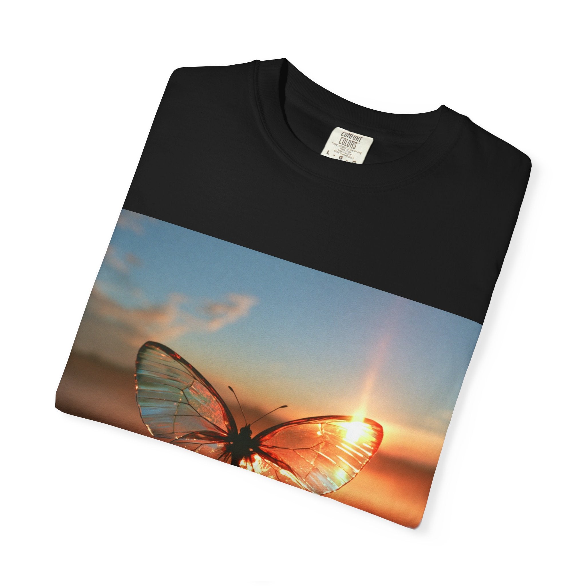 Glass butterfly tee