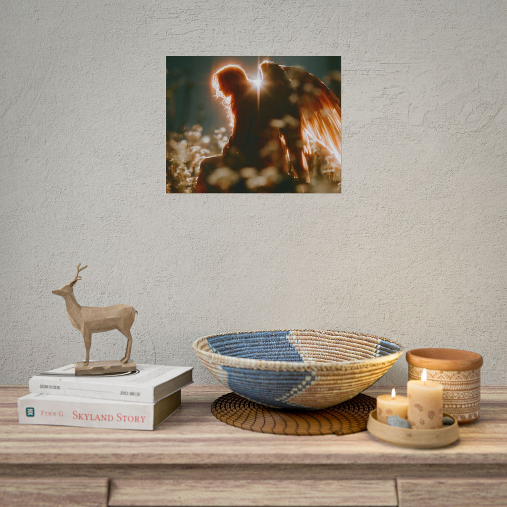 Thoughtful angel poster