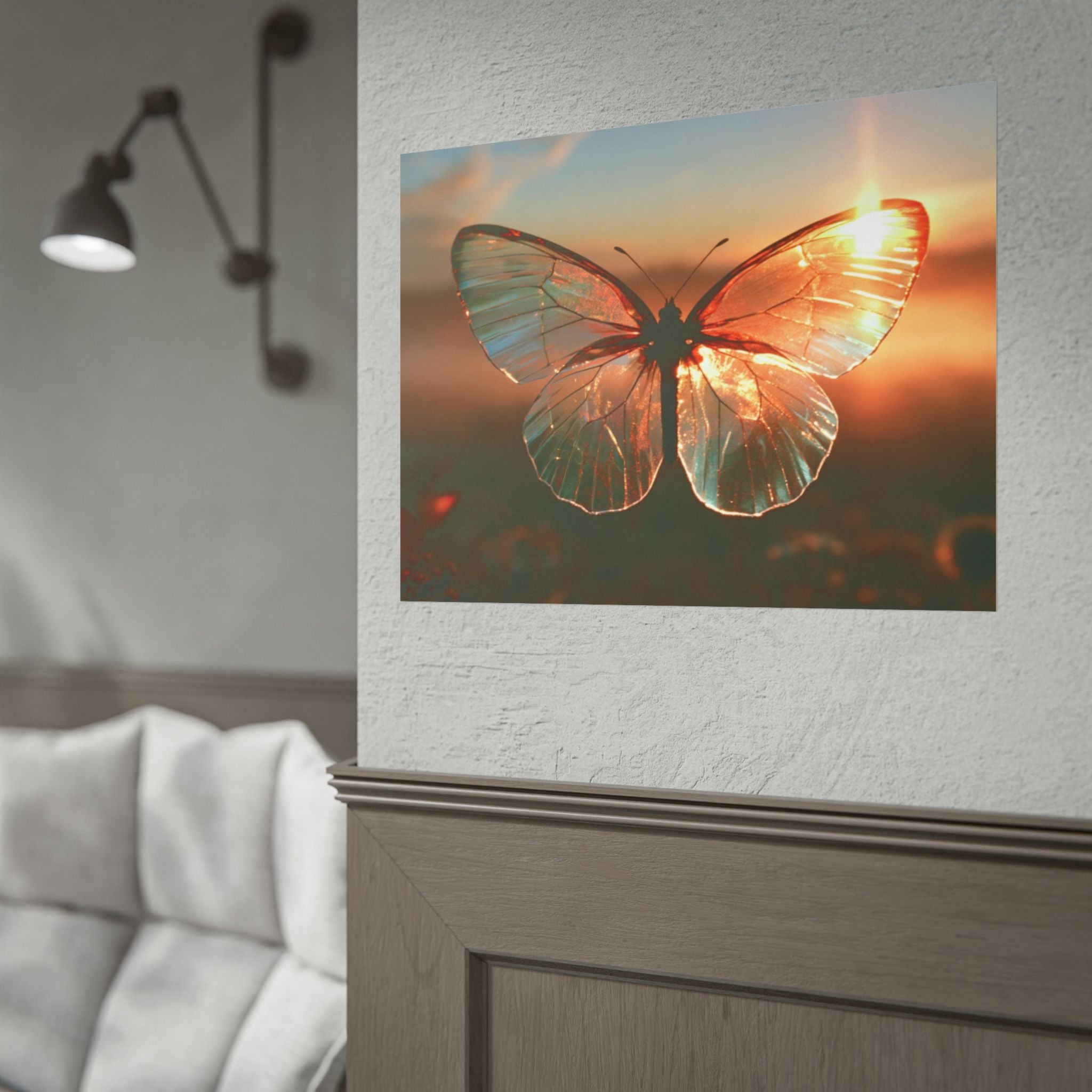 Glass butterfly poster