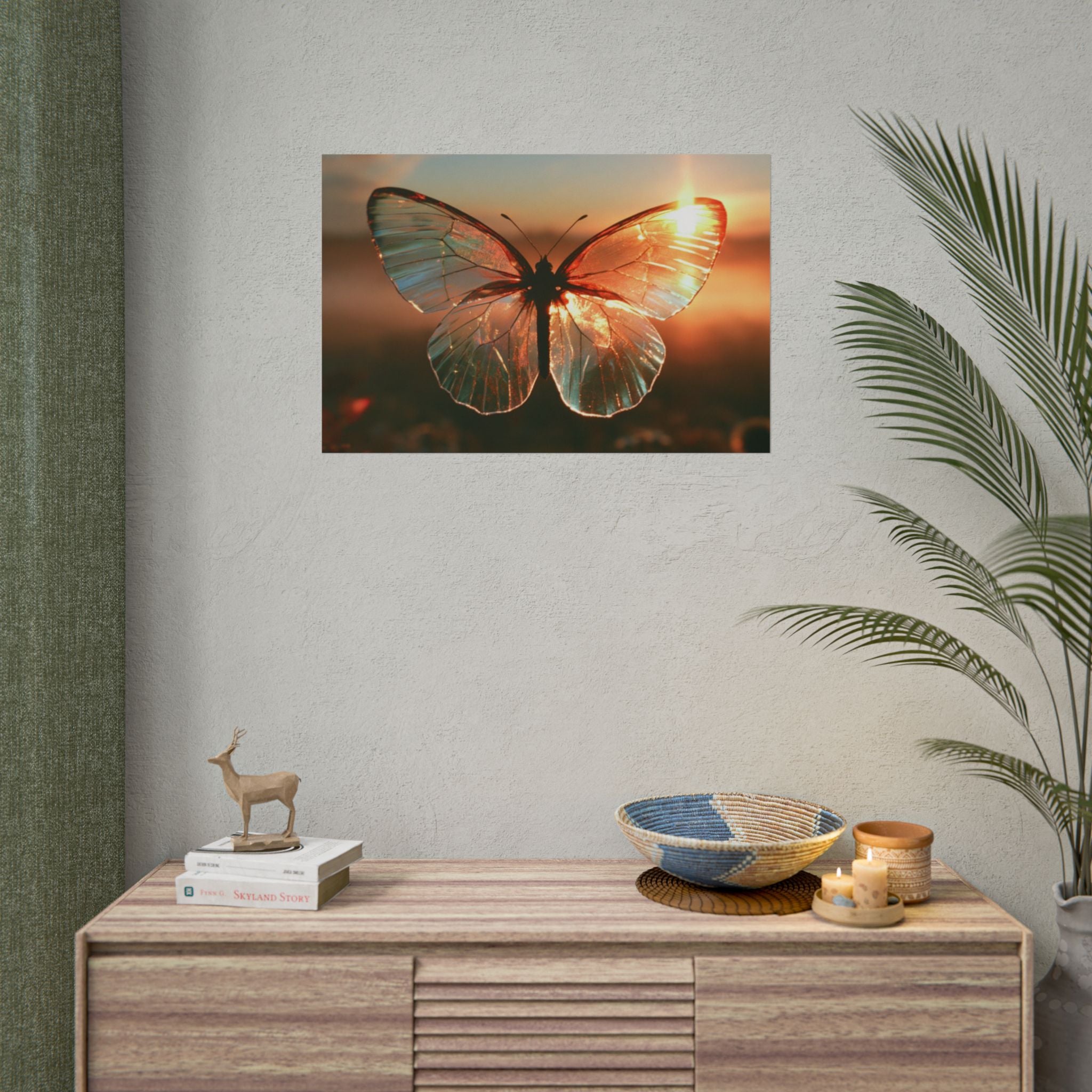 Glass butterfly poster