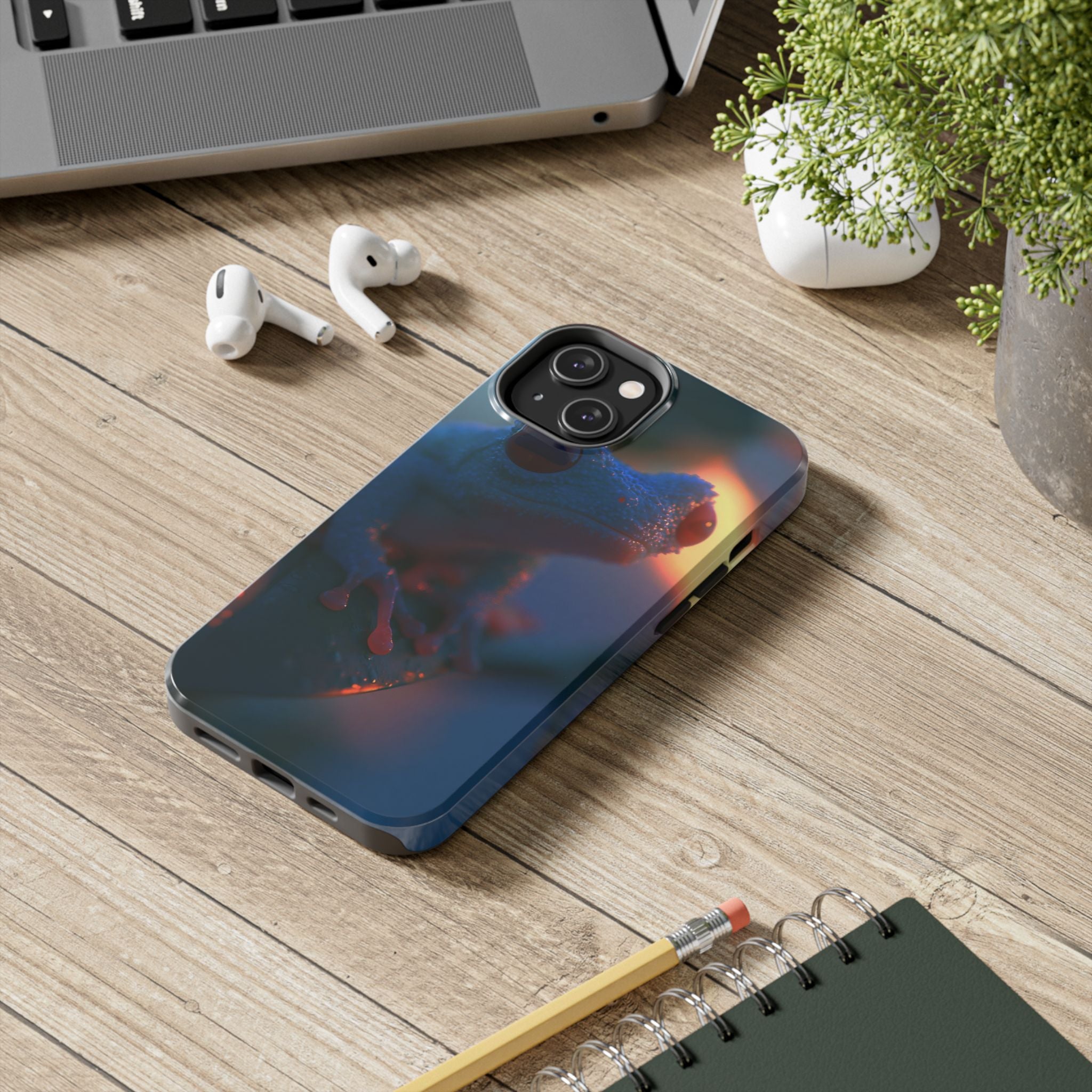 Sunset treefrog phone case