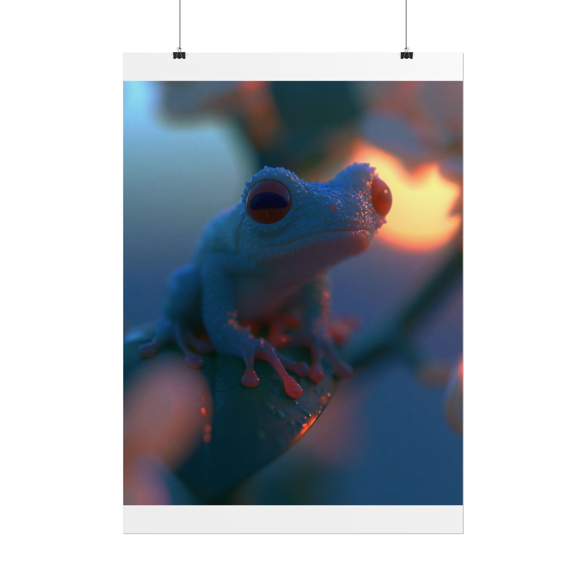 Sunset treefrog poster
