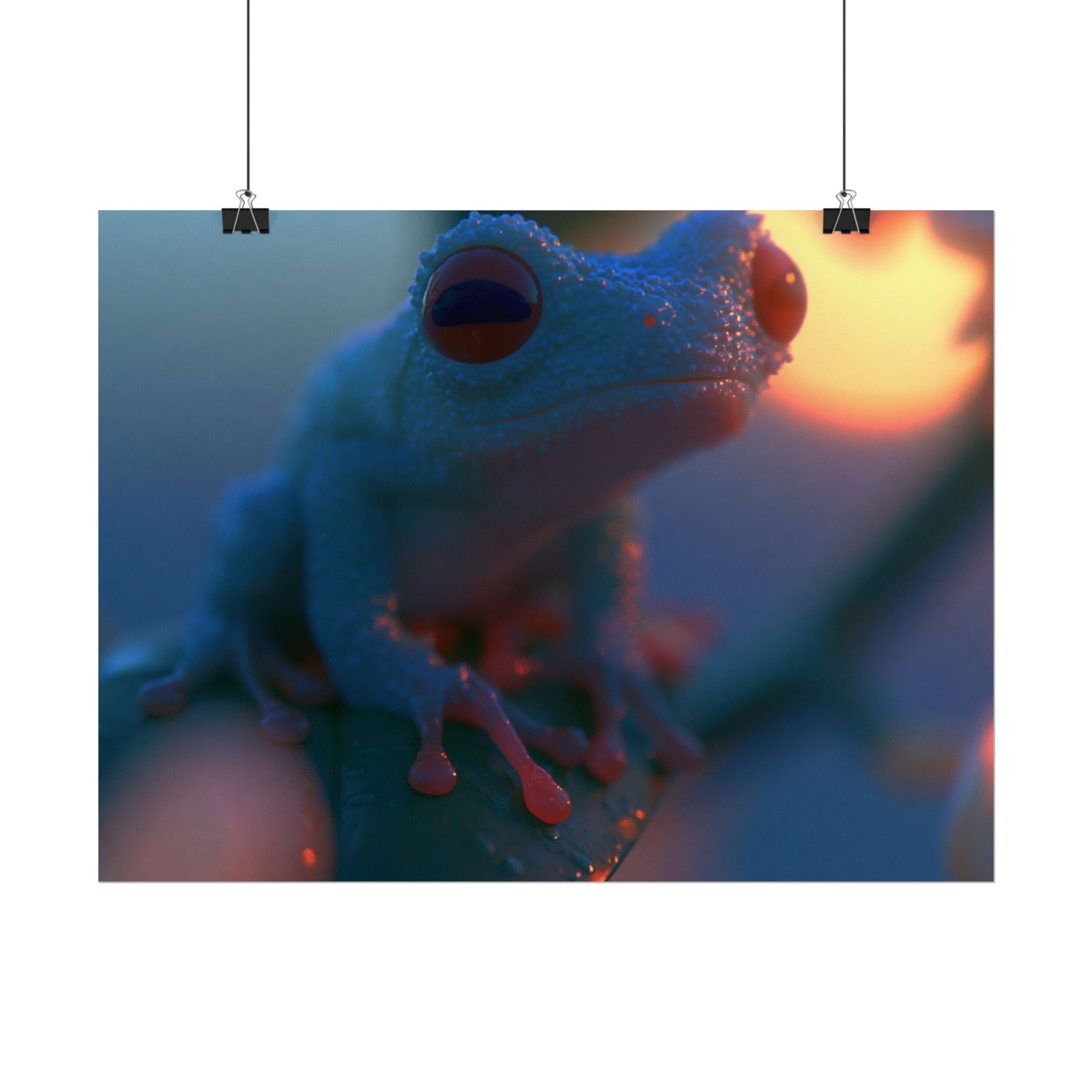 Sunset treefrog poster