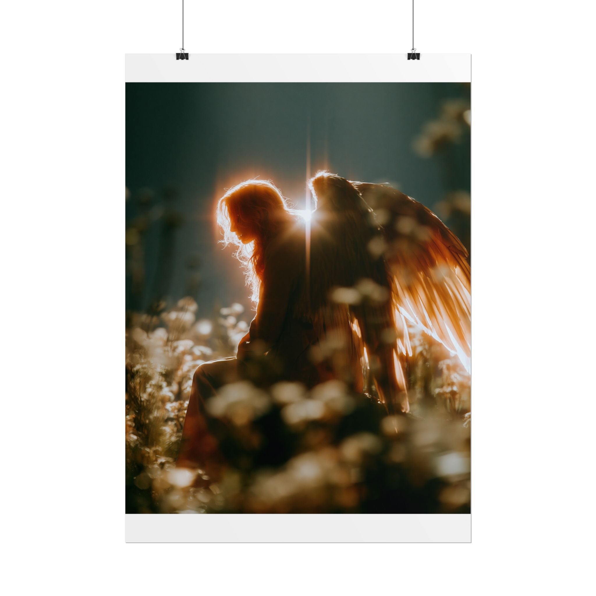 Thoughtful angel poster