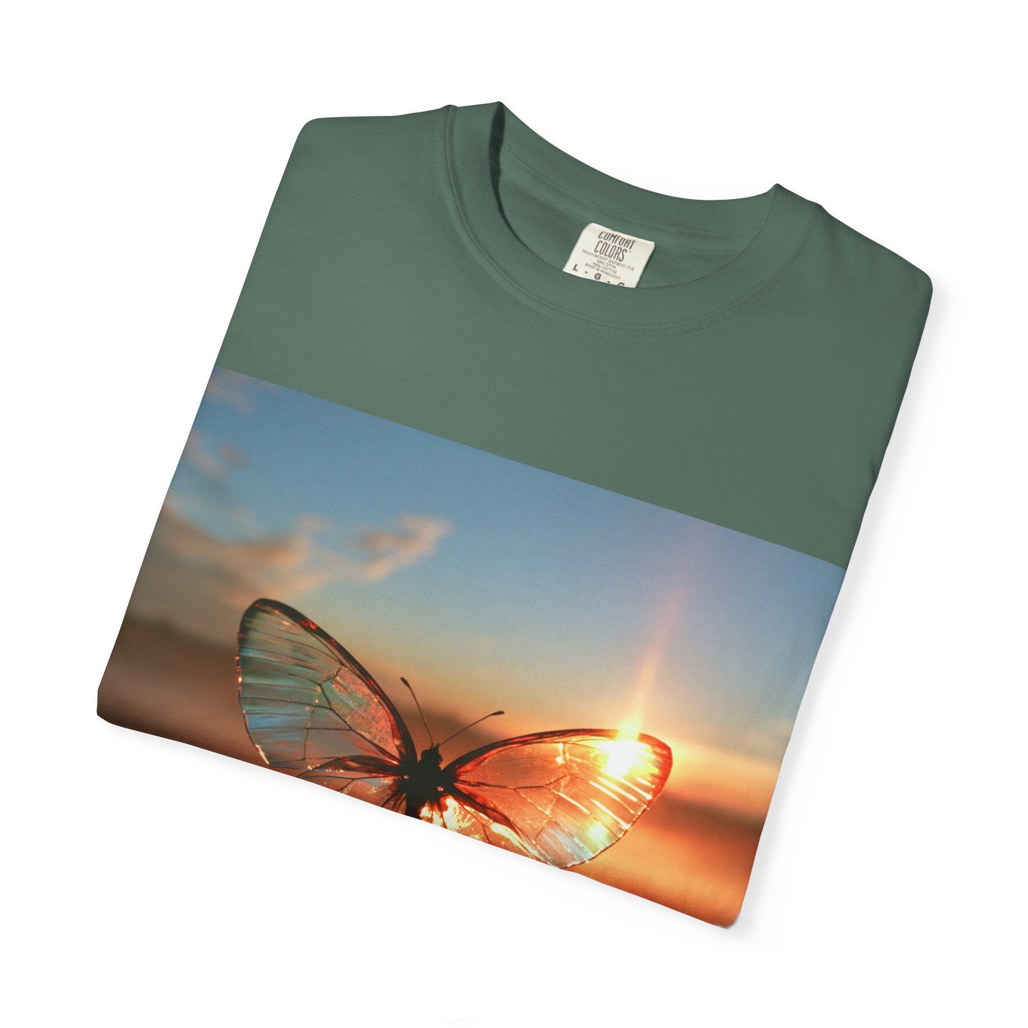 Glass butterfly tee