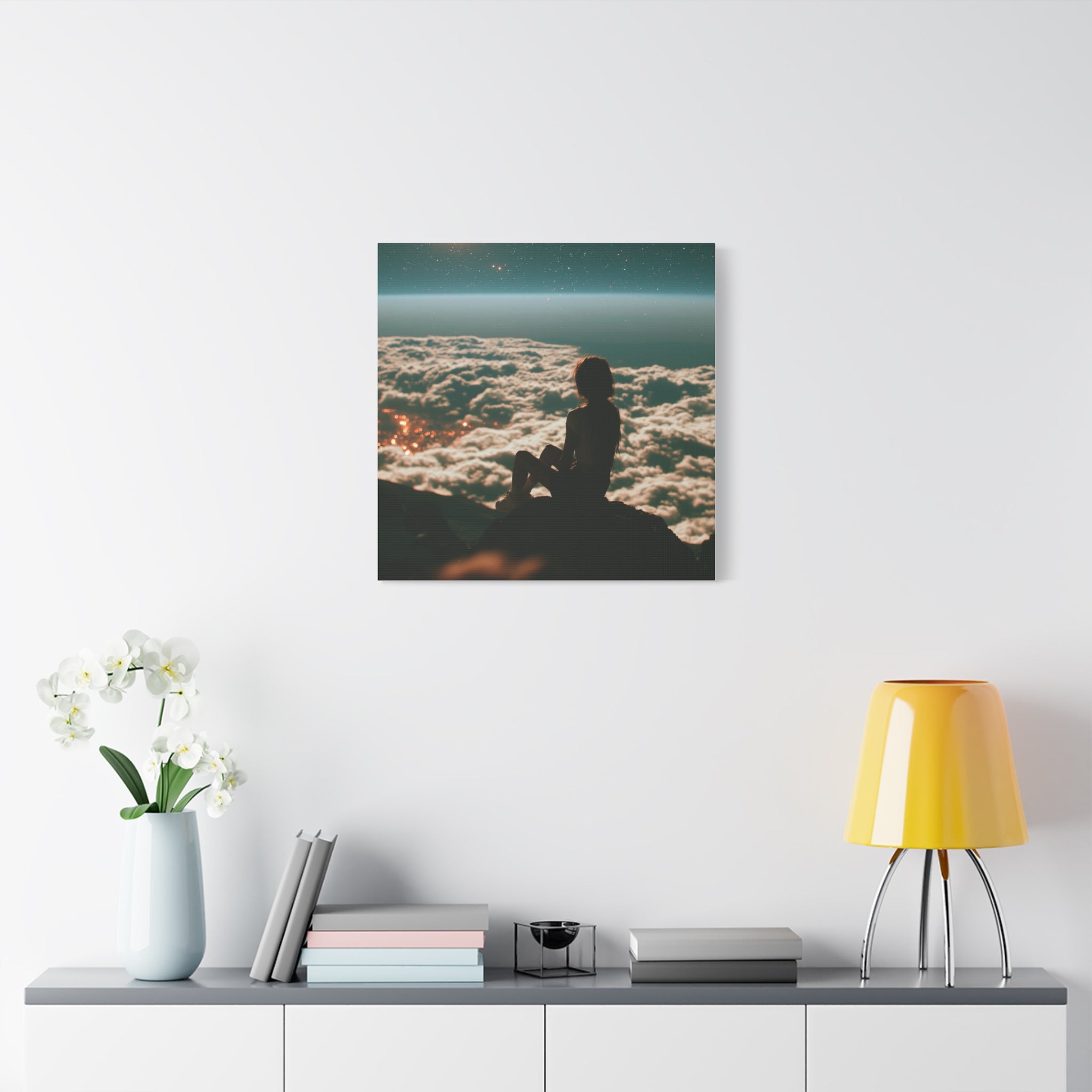 Lonely girl matte canvas print