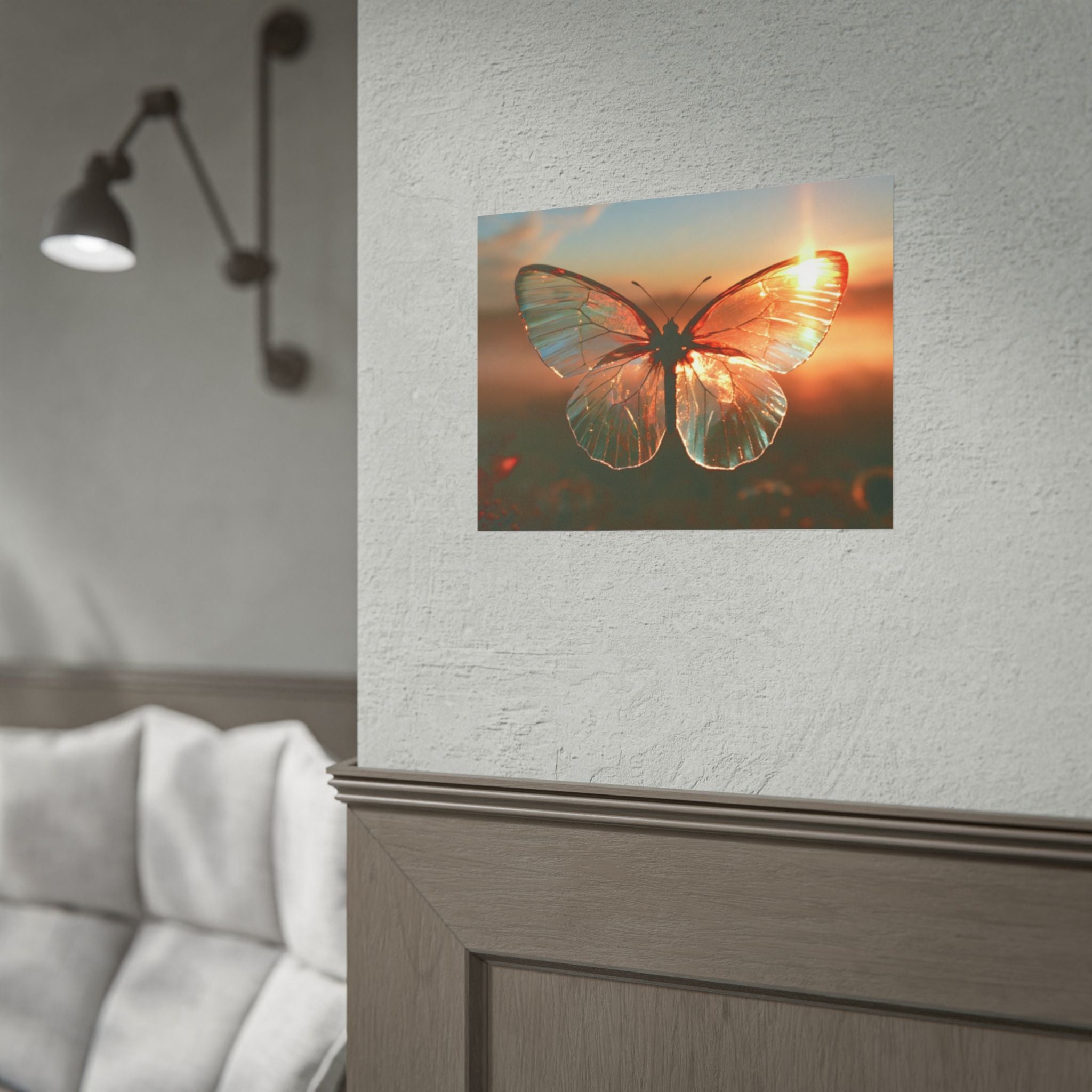 Glass butterfly poster