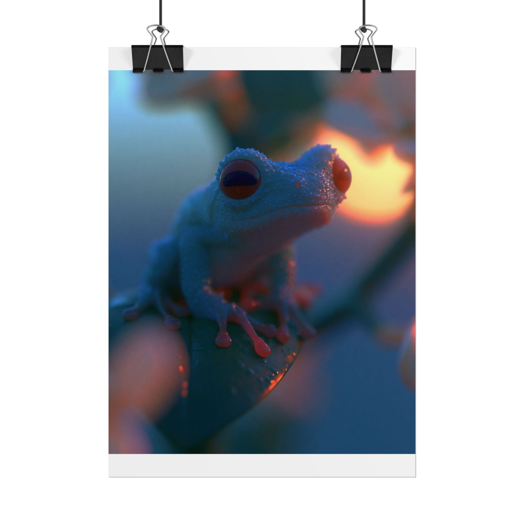 Sunset treefrog poster