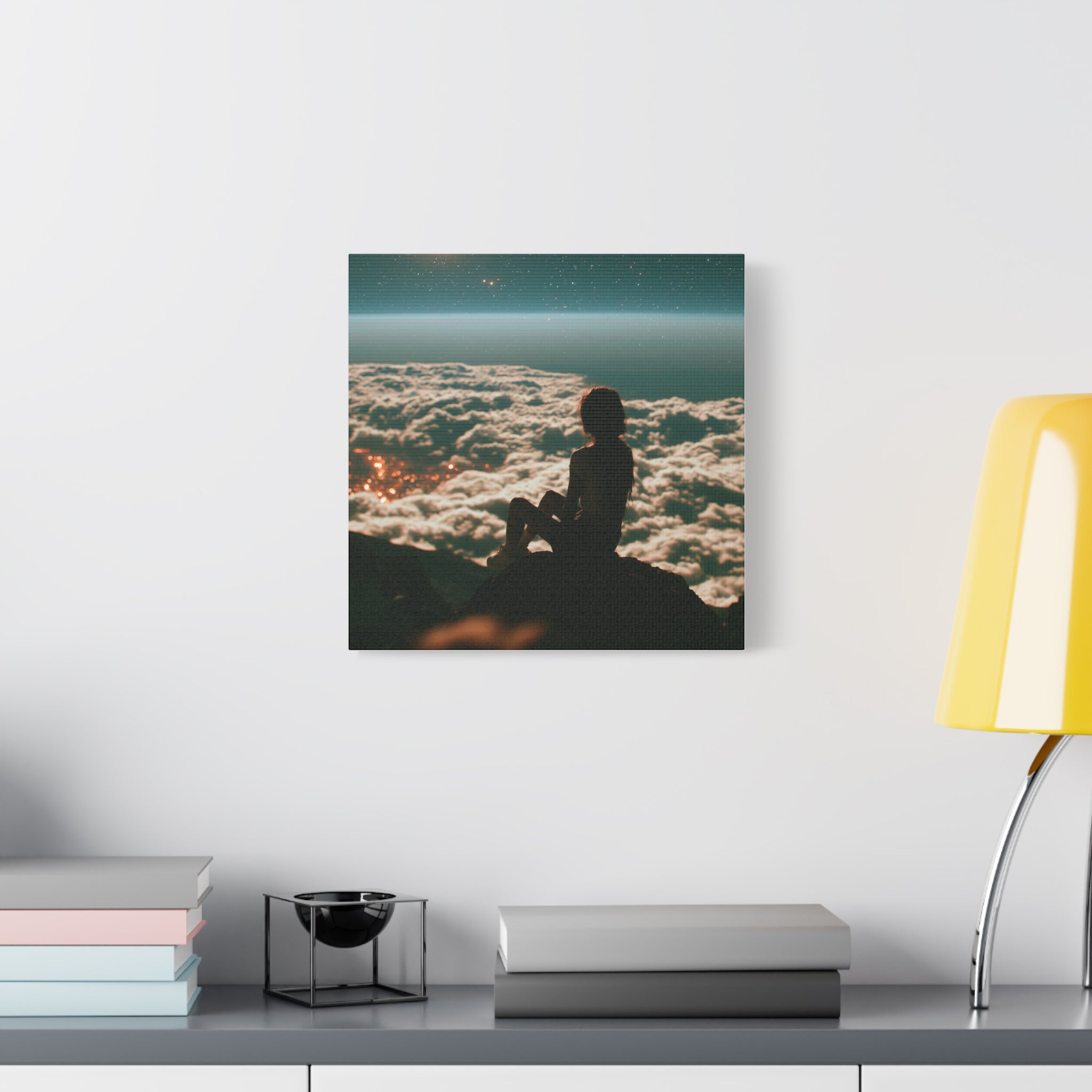 Lonely girl matte canvas print