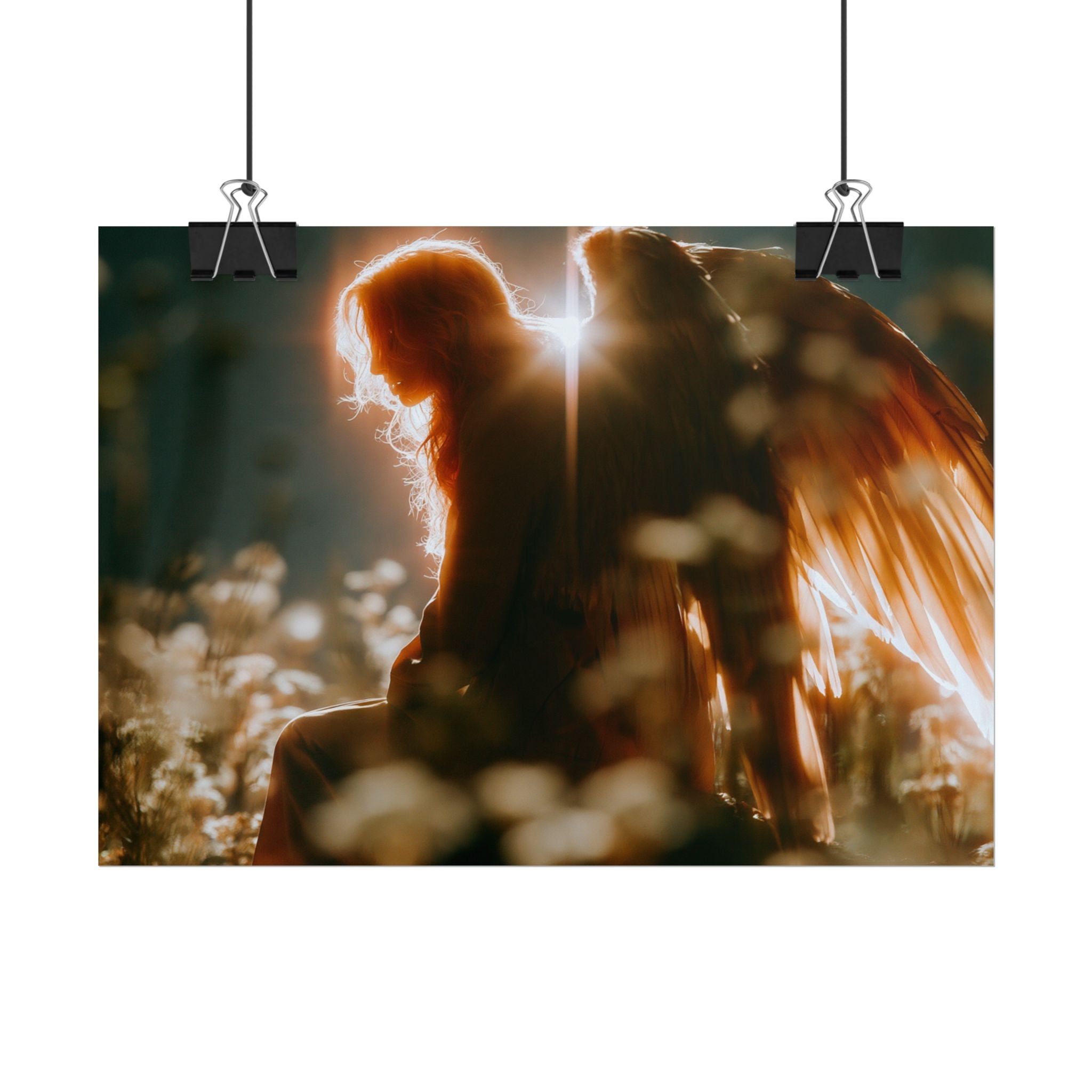 Thoughtful angel poster