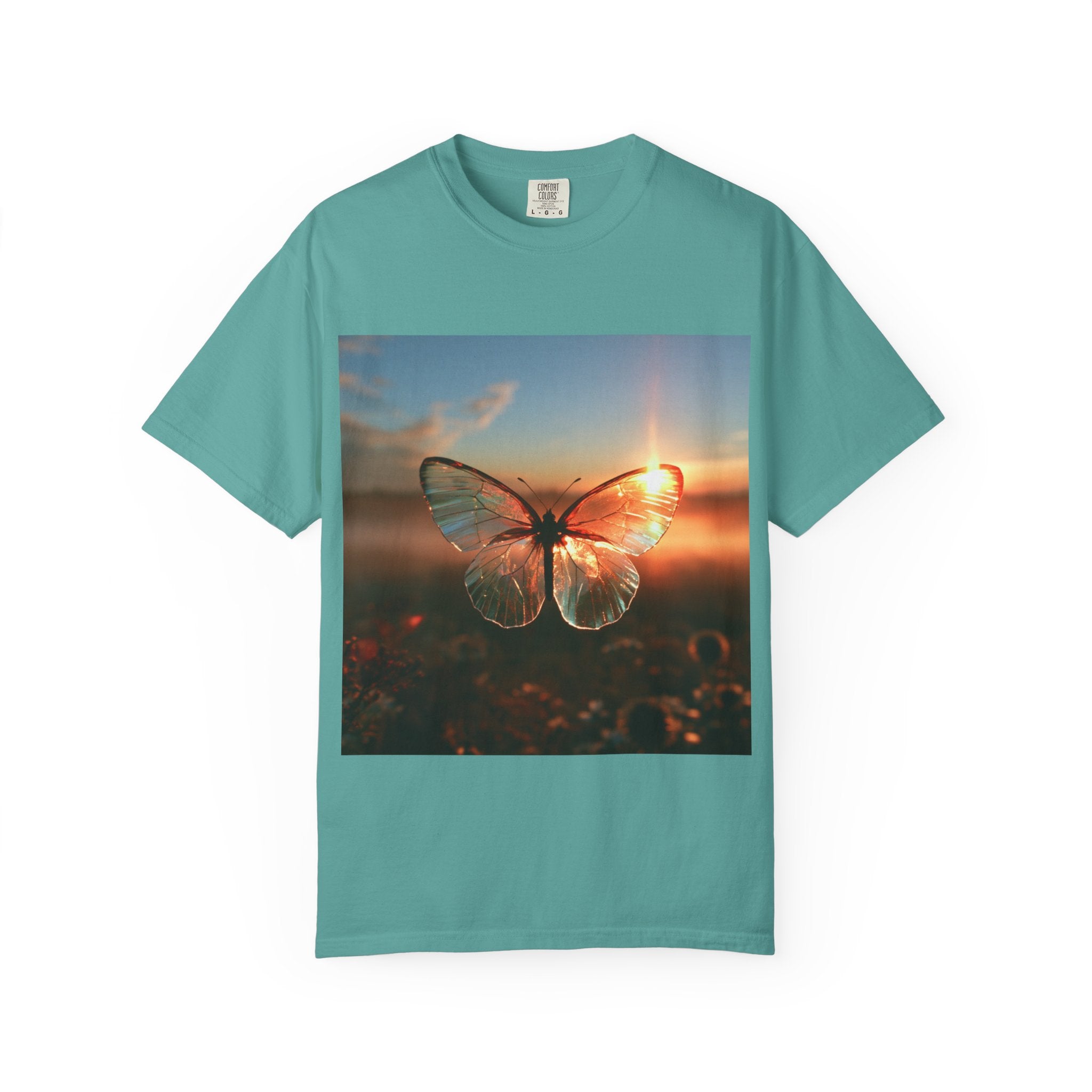 Glass butterfly tee