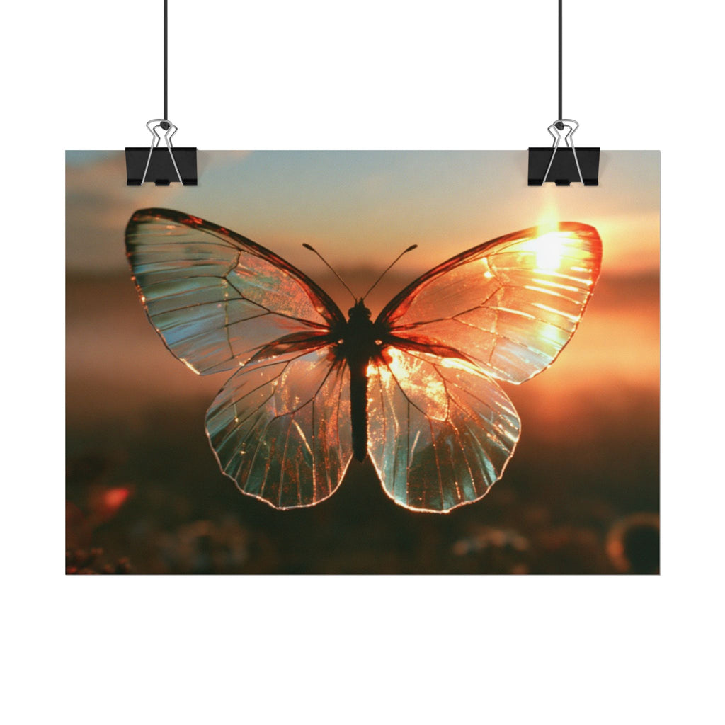 Glass butterfly poster