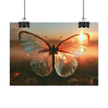 Glass butterfly poster