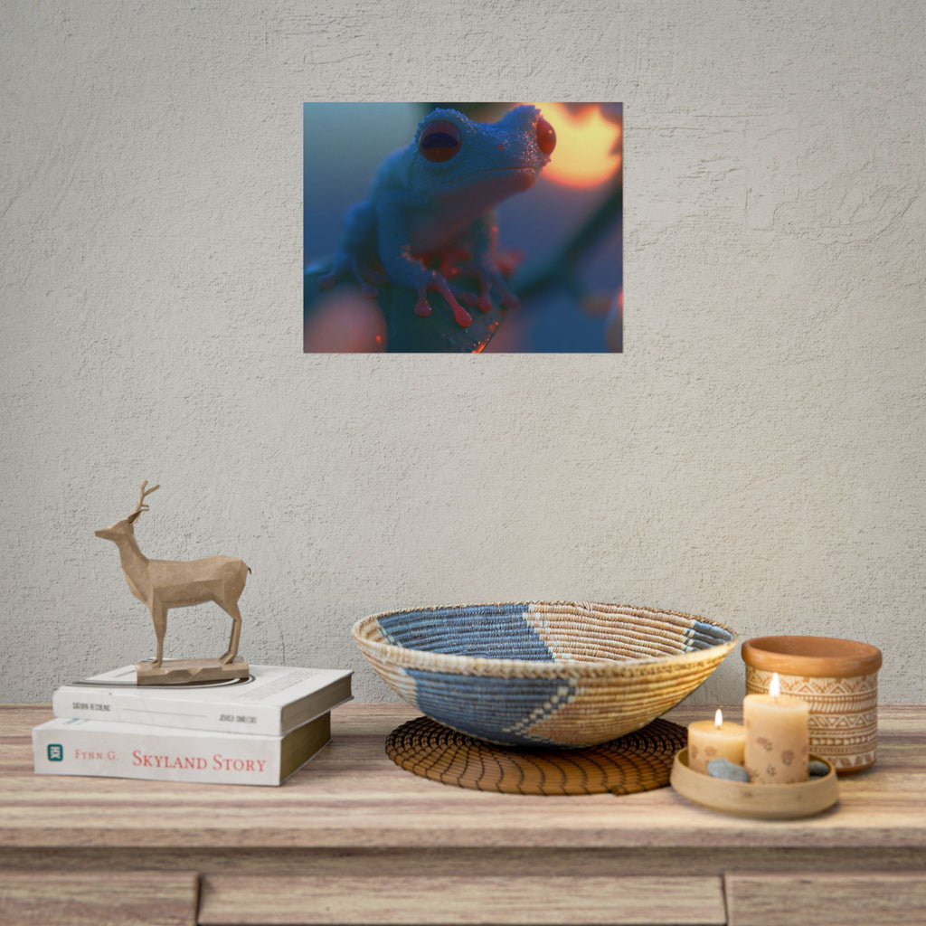 Sunset treefrog poster