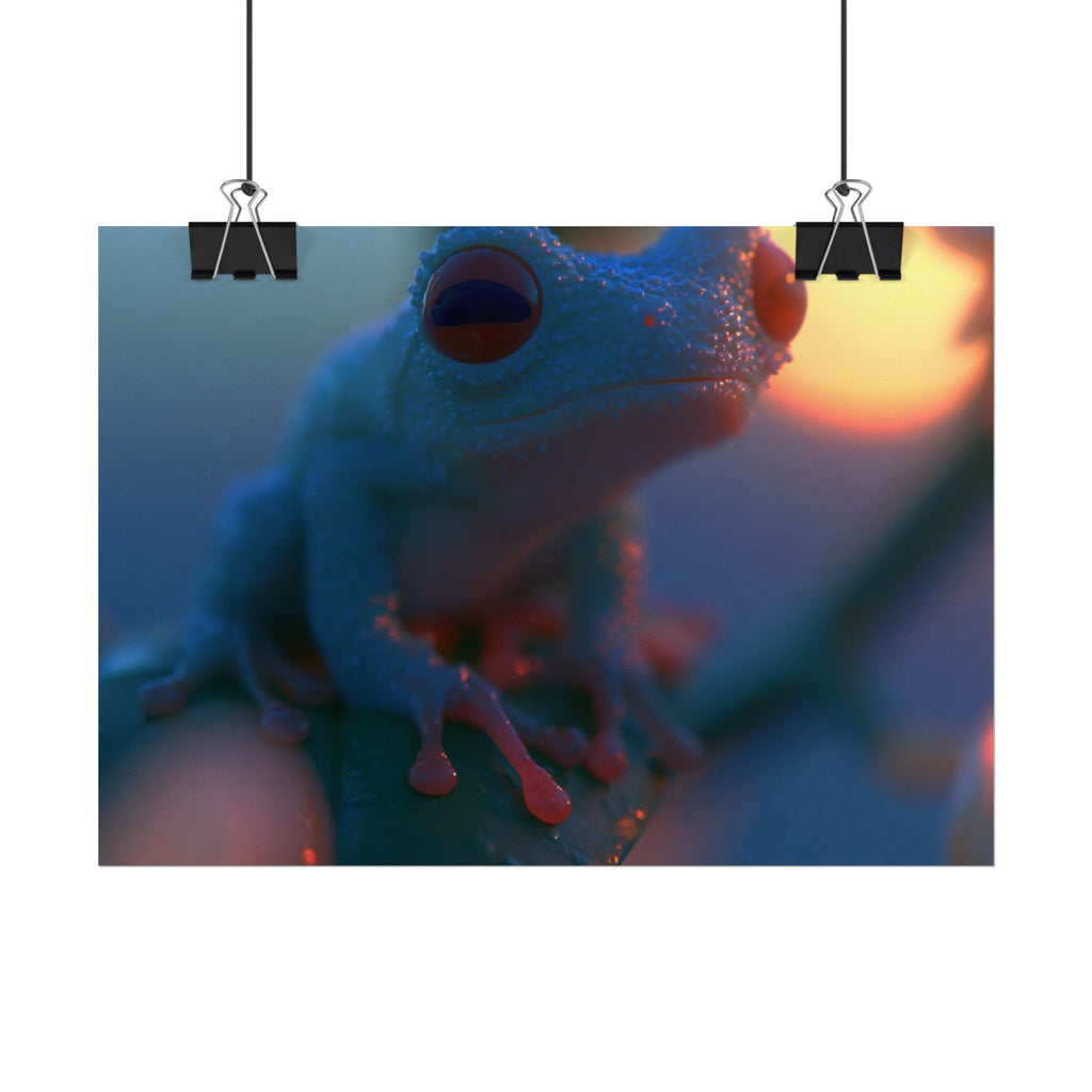 Sunset treefrog poster