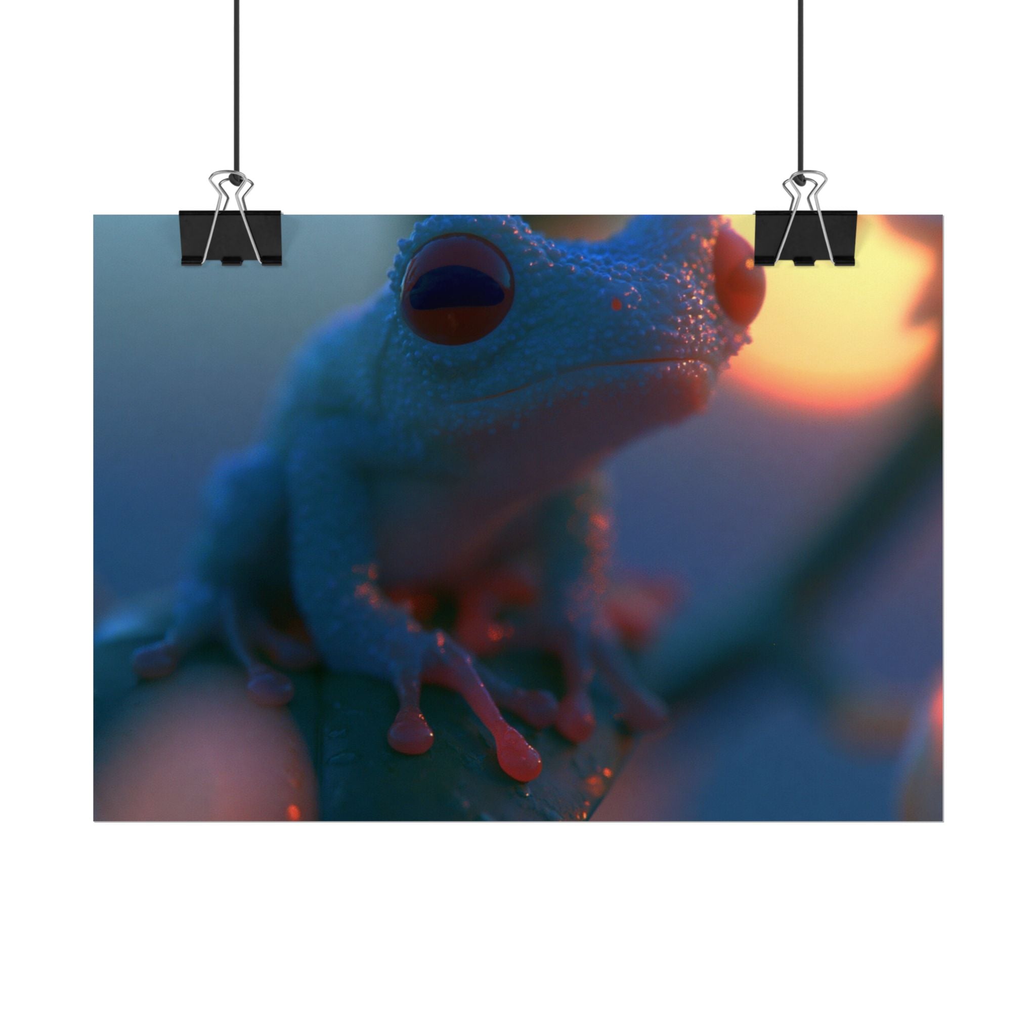 Sunset treefrog poster