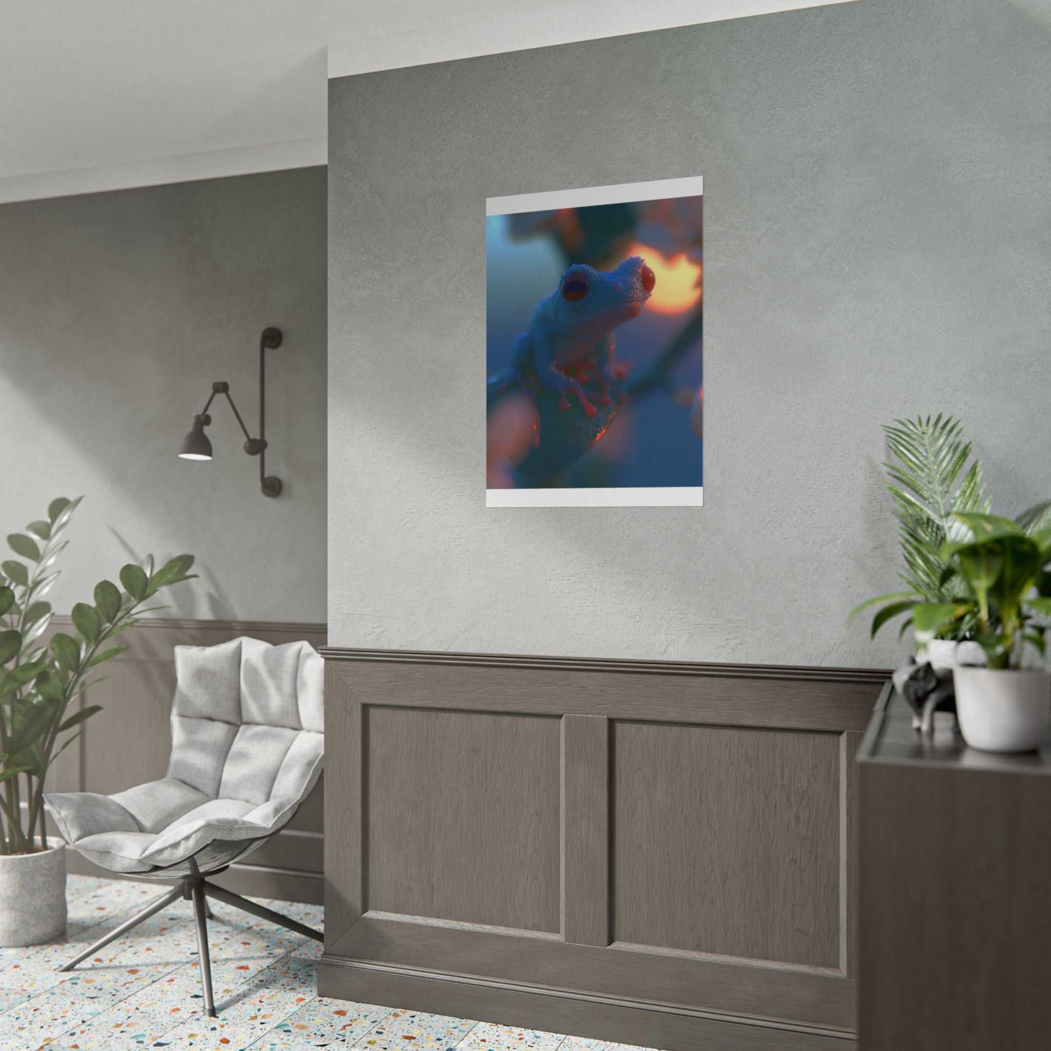 Sunset treefrog poster