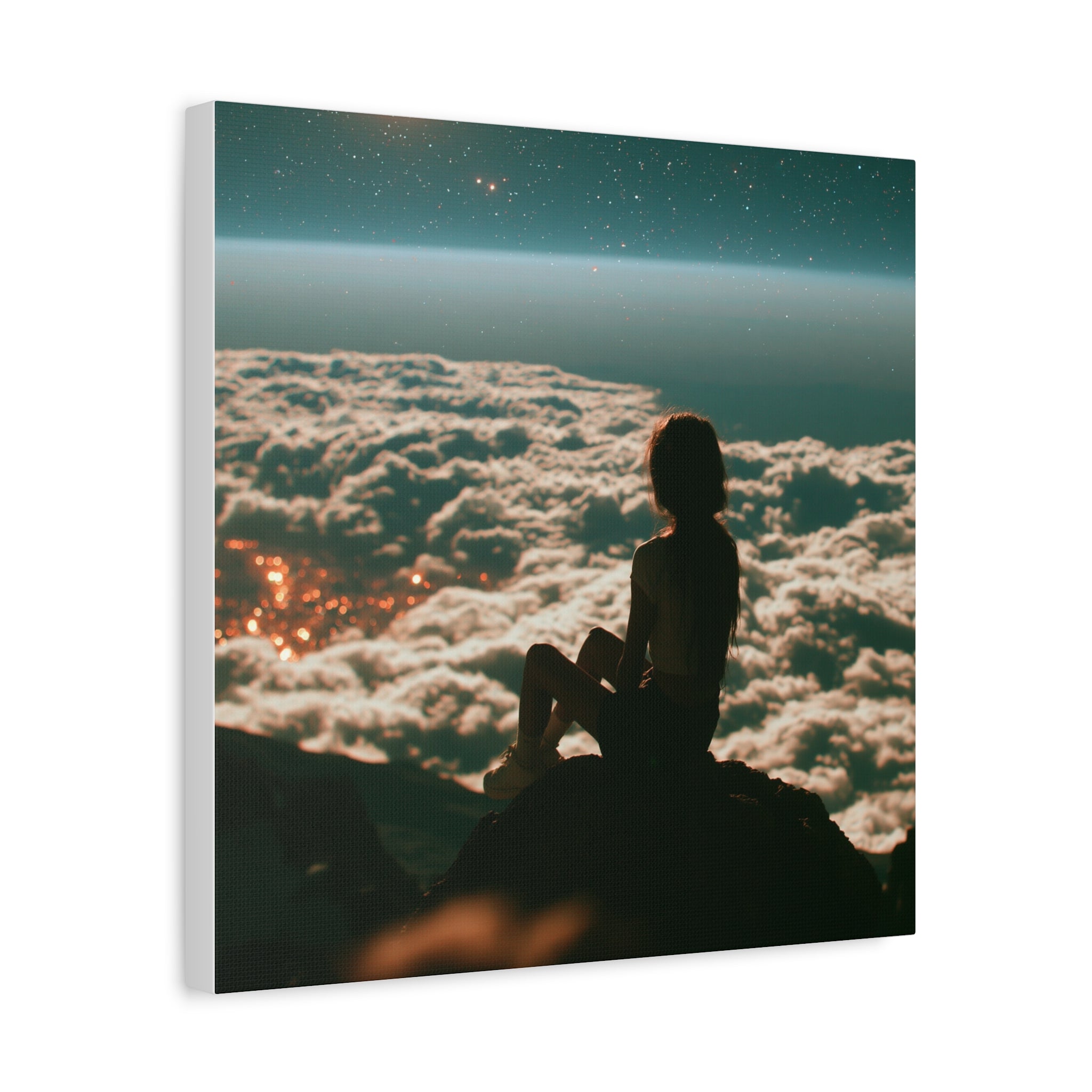 Lonely girl matte canvas print