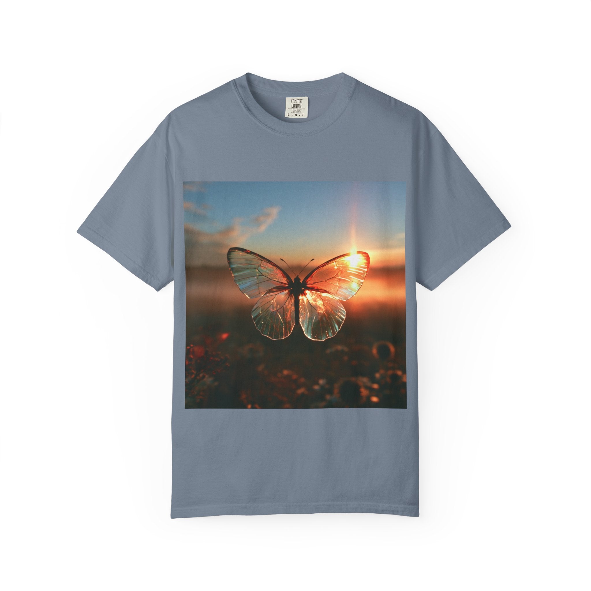 Glass butterfly tee