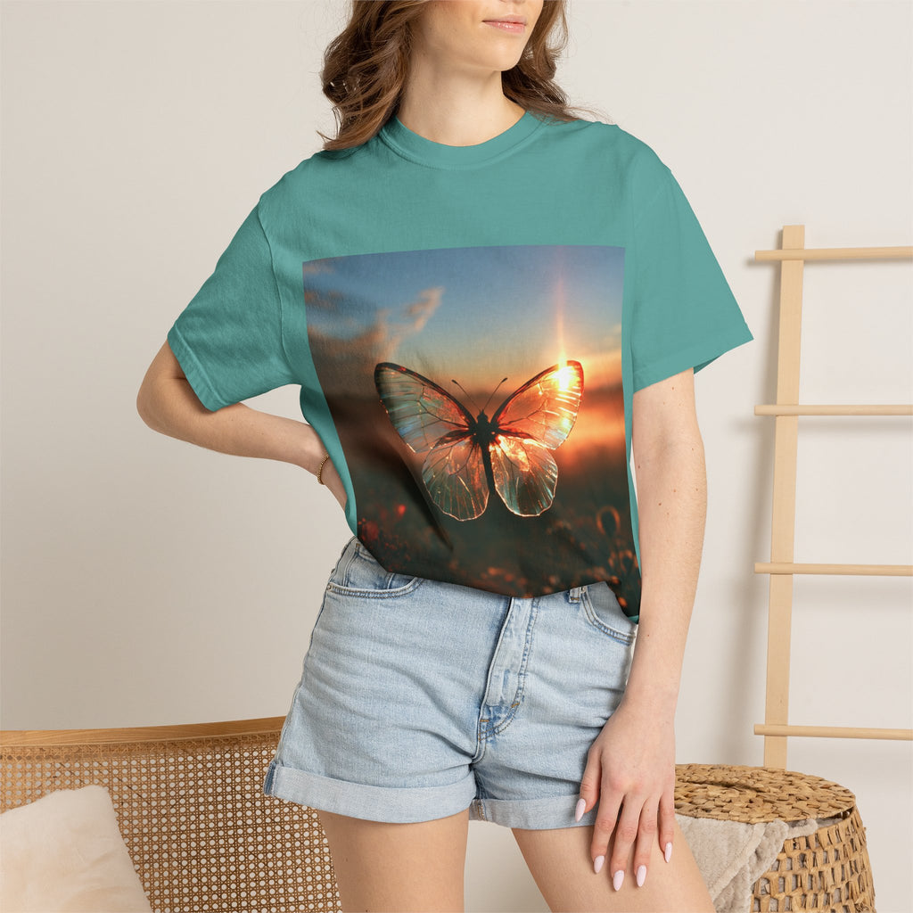 Glass butterfly tee